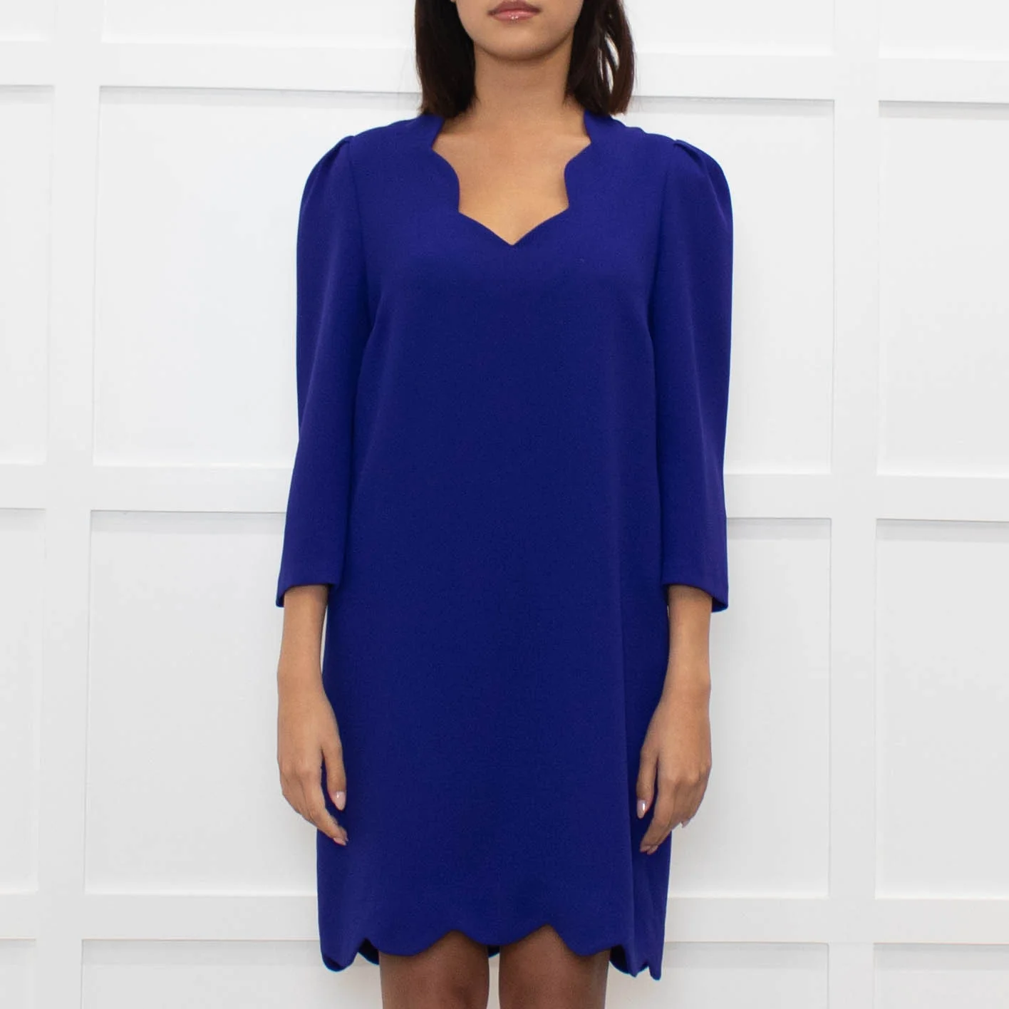 Claudie Pierlot Blue Shift Dress With 3/4 Sleeves - Image 3