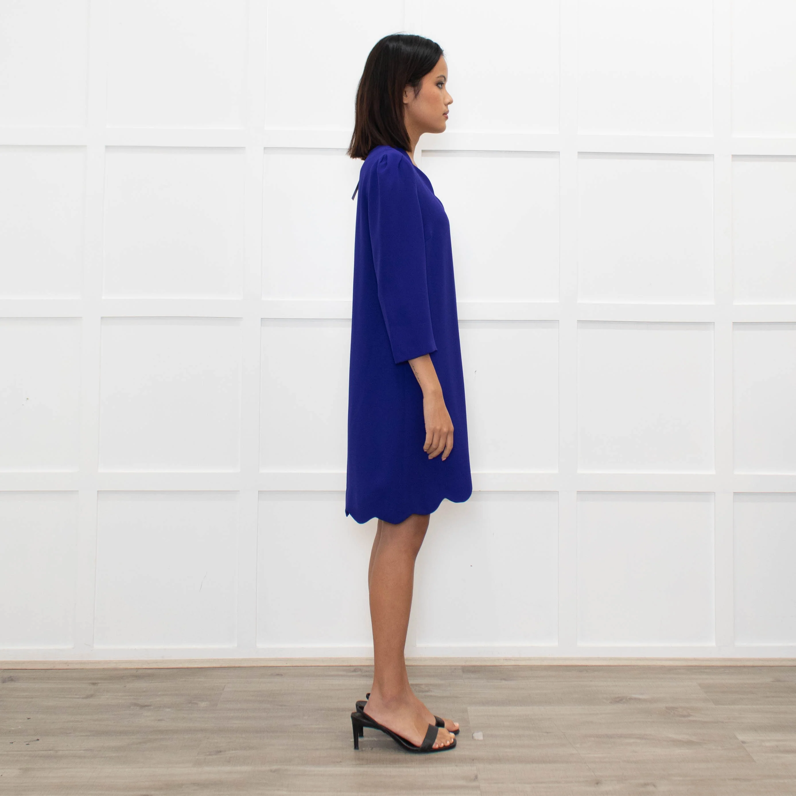 Claudie Pierlot Blue Shift Dress With 3/4 Sleeves - Image 6