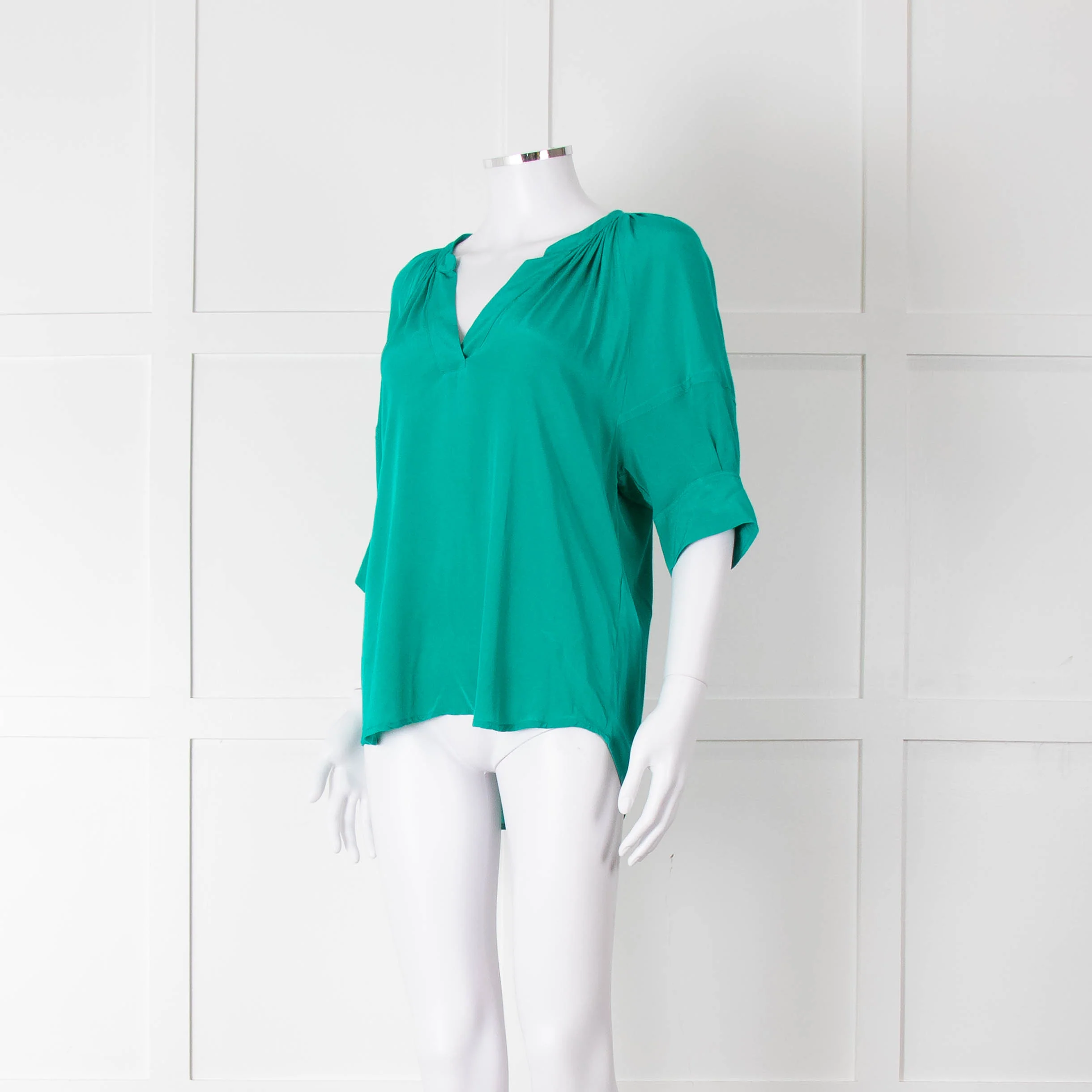 Claudie Pierlot Emerald Green Puff Sleeve Top - Image 8