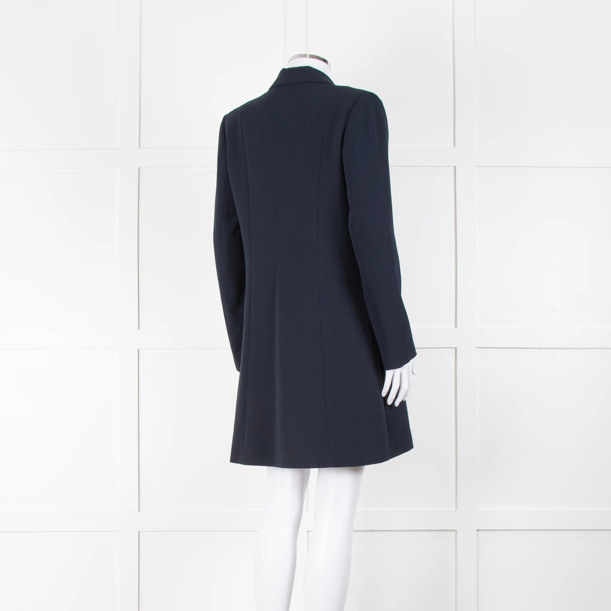 Claudie Pierlot Navy Duster Coat with Gold Buttons - Image 4
