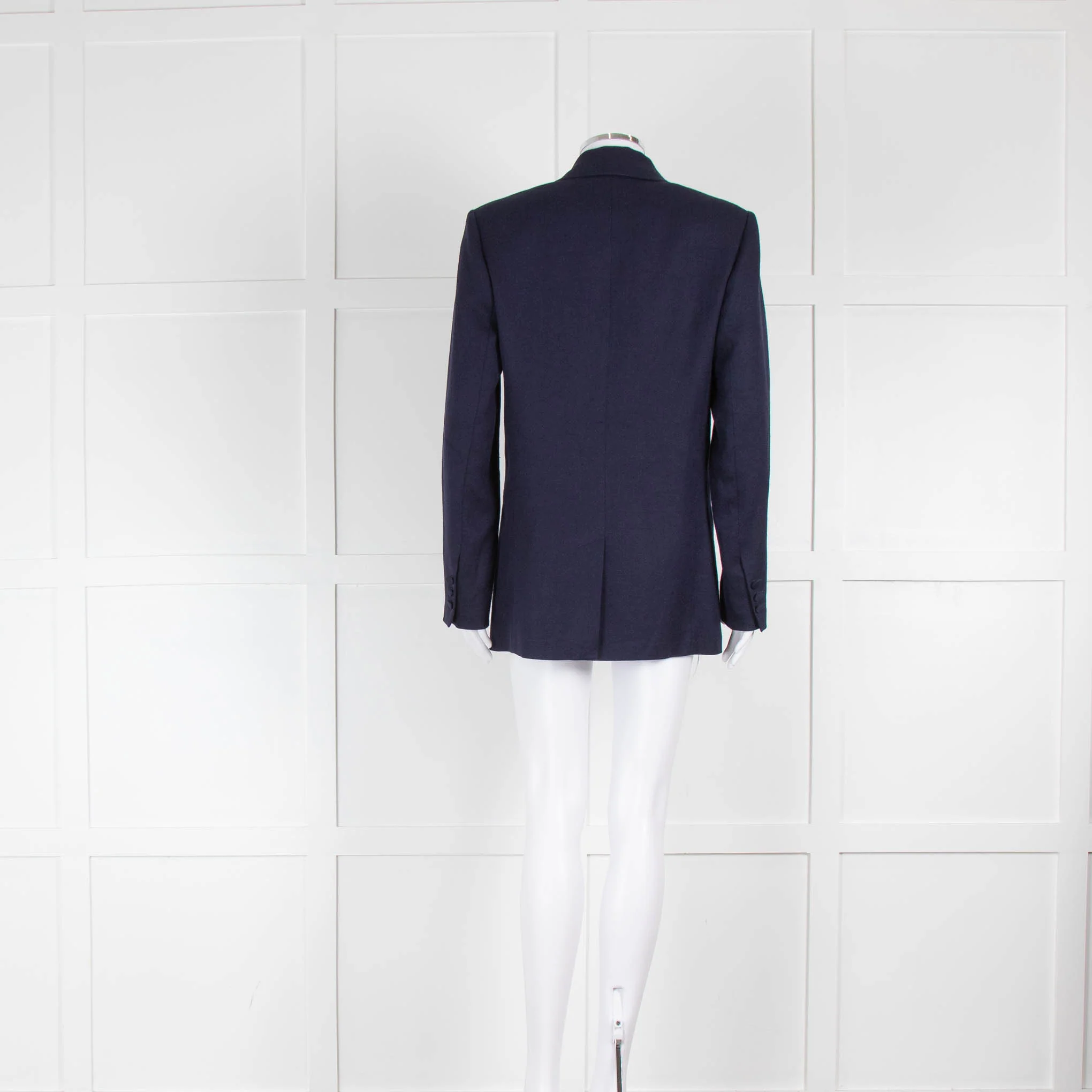 Claudie Pierlot Navy Twill Linen Blazer - Image 3