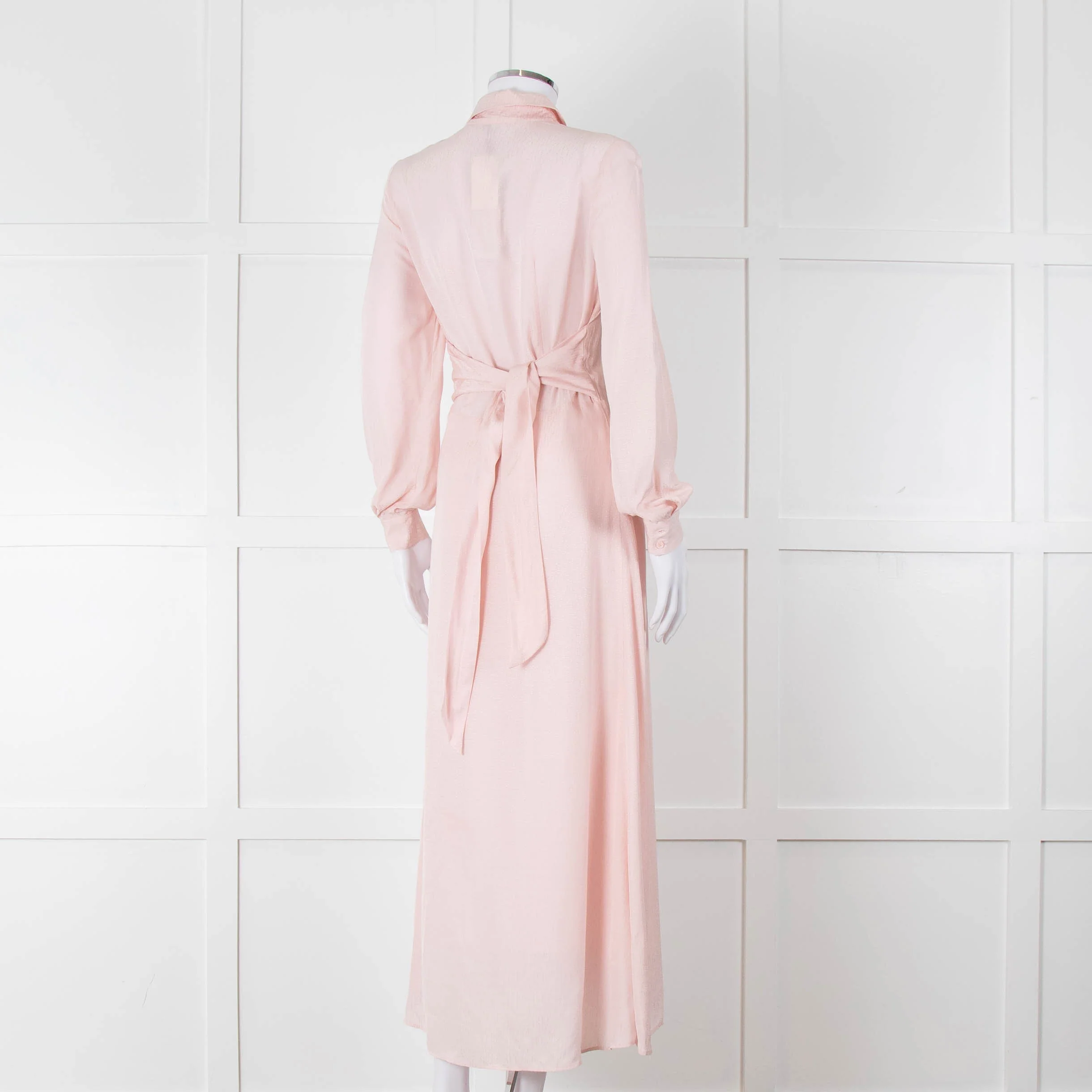 Claudie Pierlot Pale Rose Pink Long Sleeve Midi Dress - Image 4