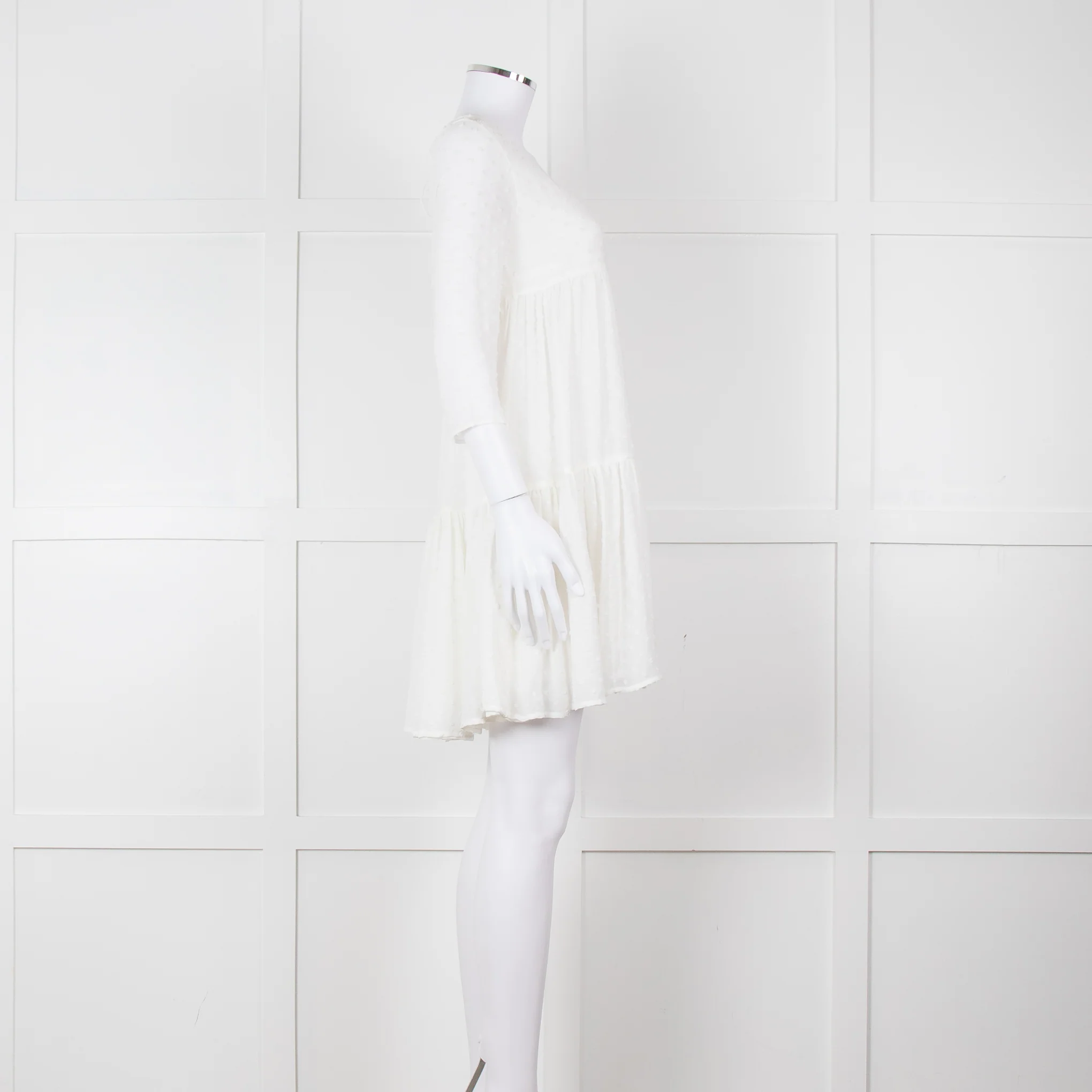 Claudie Pierlot White Long Sleeve Mini Dress - Image 3