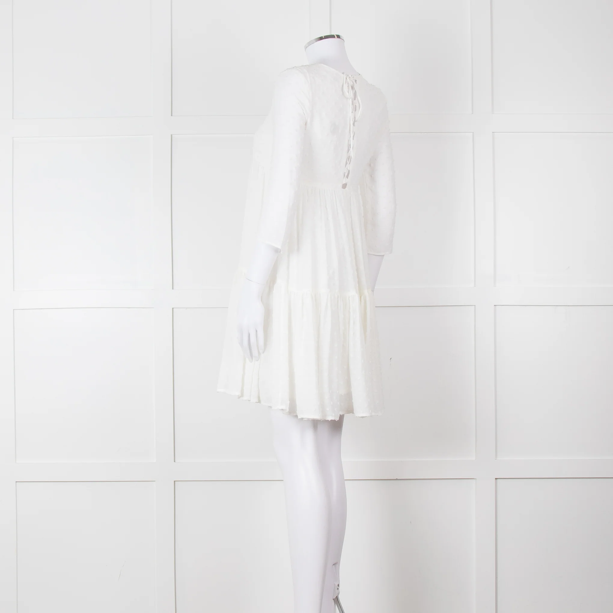 Claudie Pierlot White Long Sleeve Mini Dress - Image 6