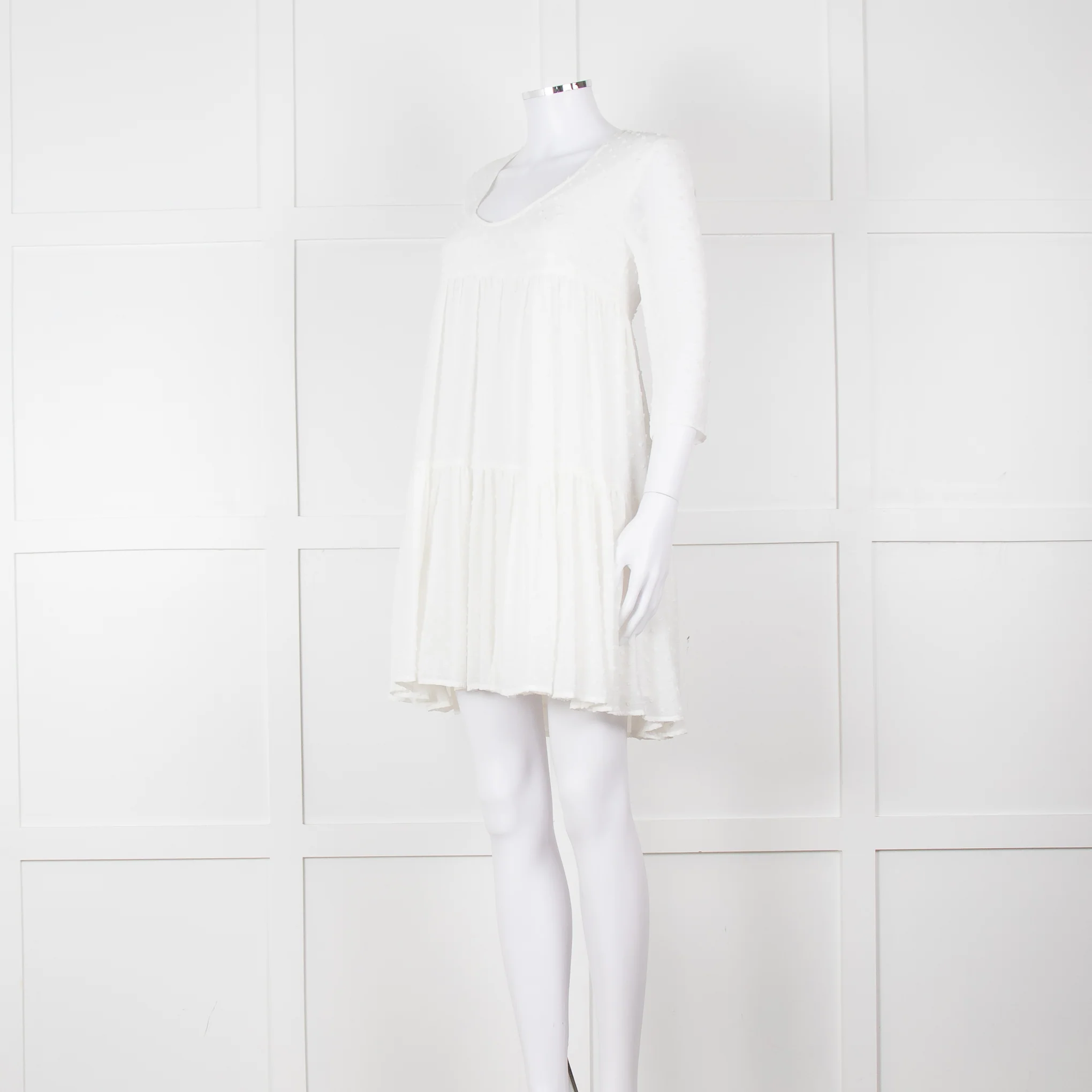 Claudie Pierlot White Long Sleeve Mini Dress - Image 8