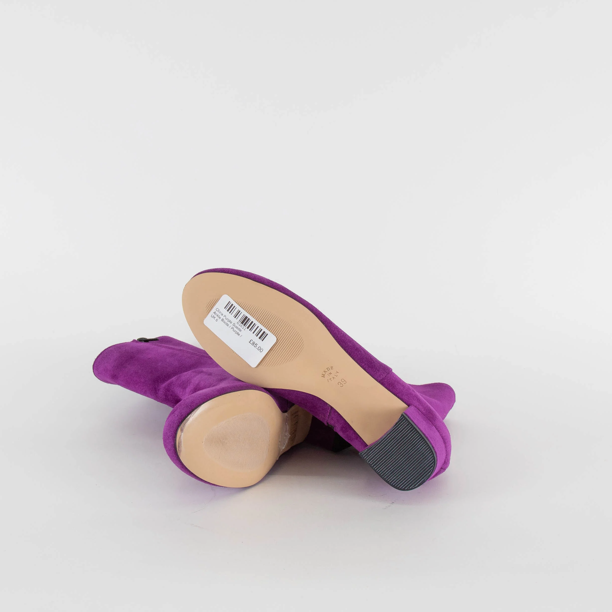 Clizia Purple Suede Ankle Boots - Image 5