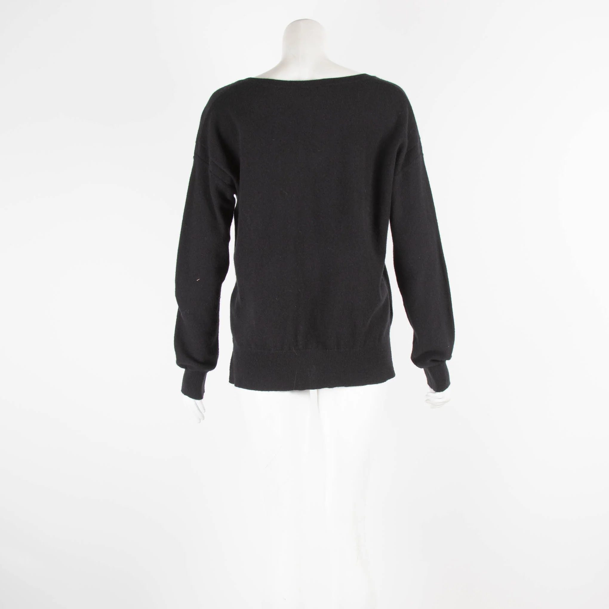 Closed Black Cashmere V Neck Jumper - Image 3