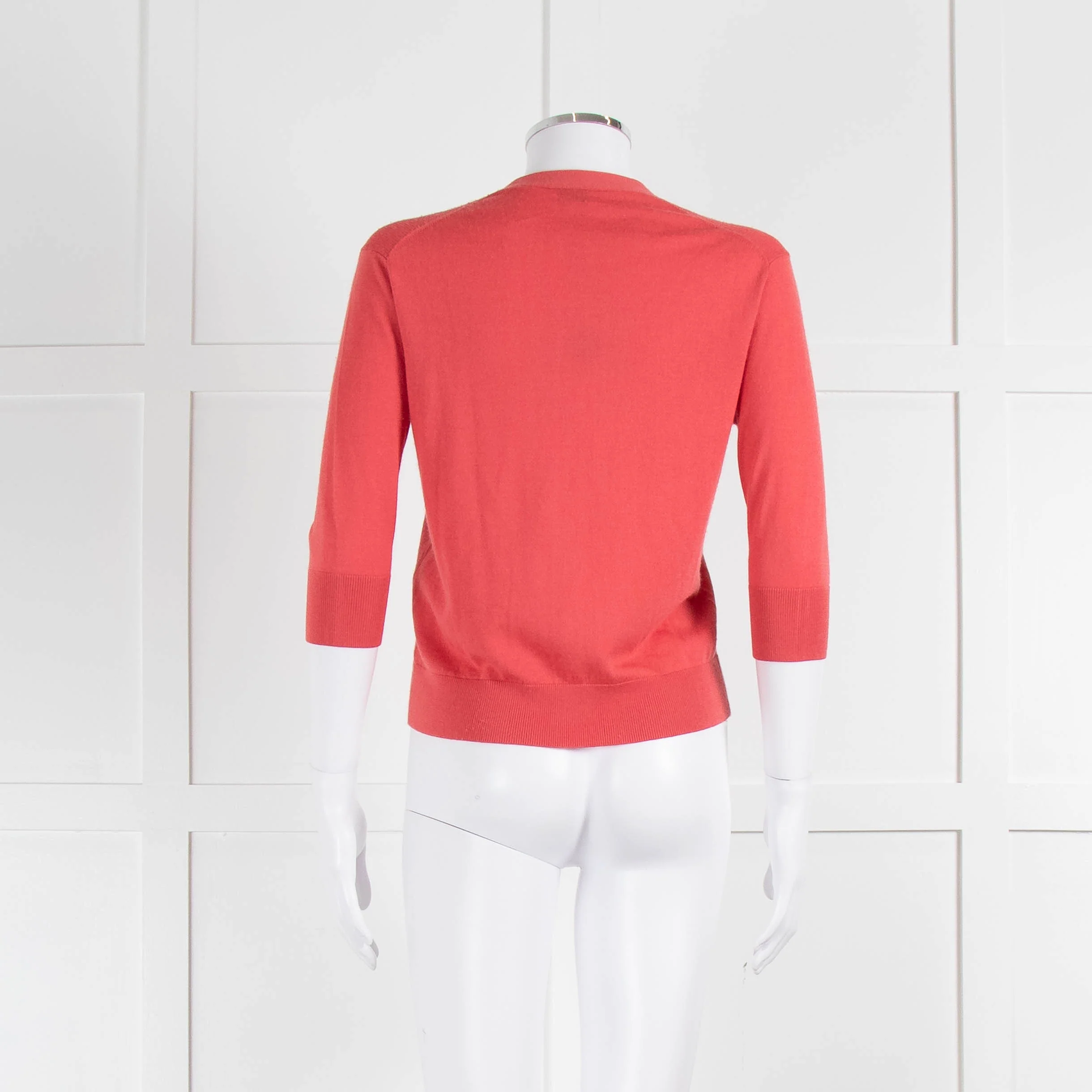 Closed Coral Cashmere Blend Short Cardigan - Image 5