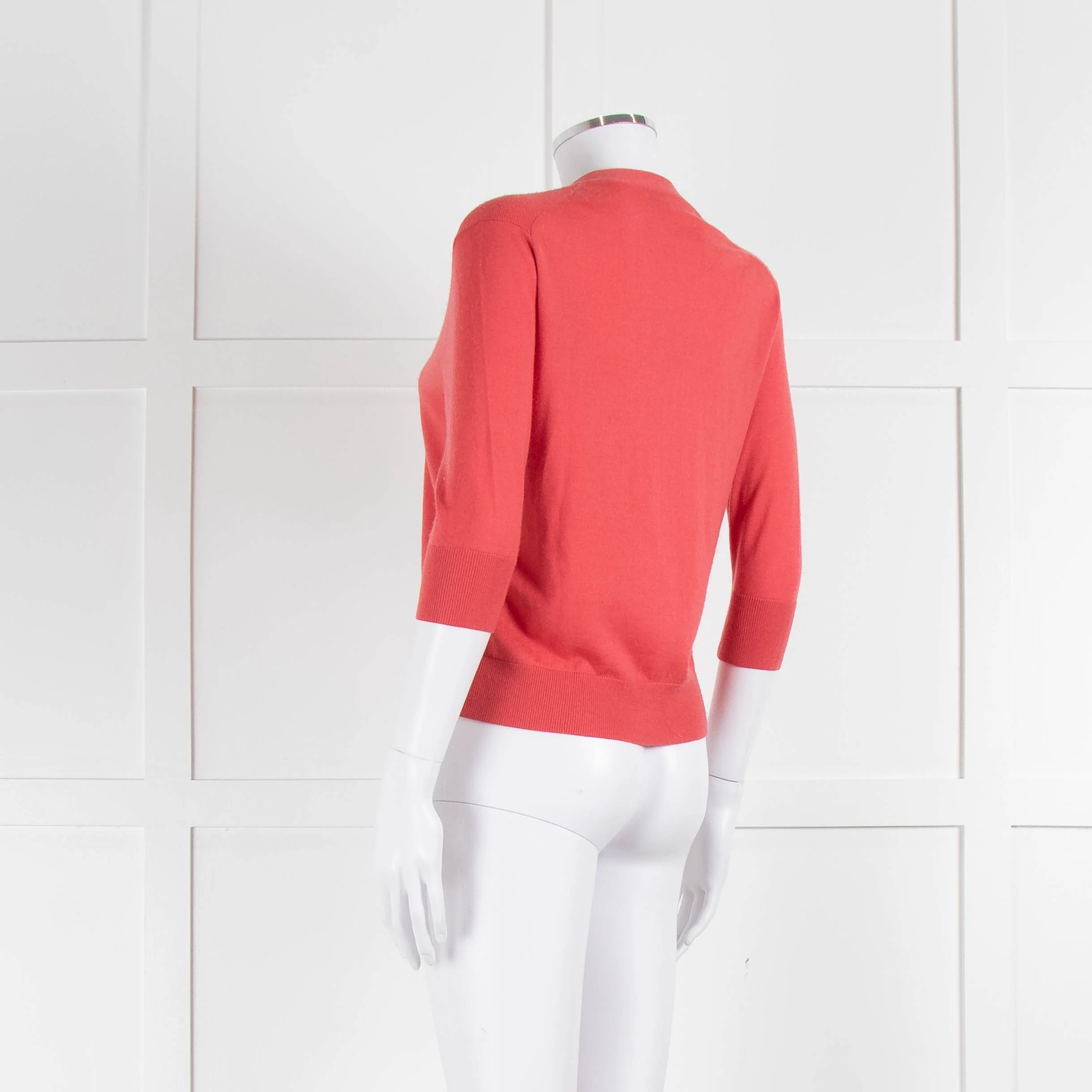Closed Coral Cashmere Blend Short Cardigan - Image 6