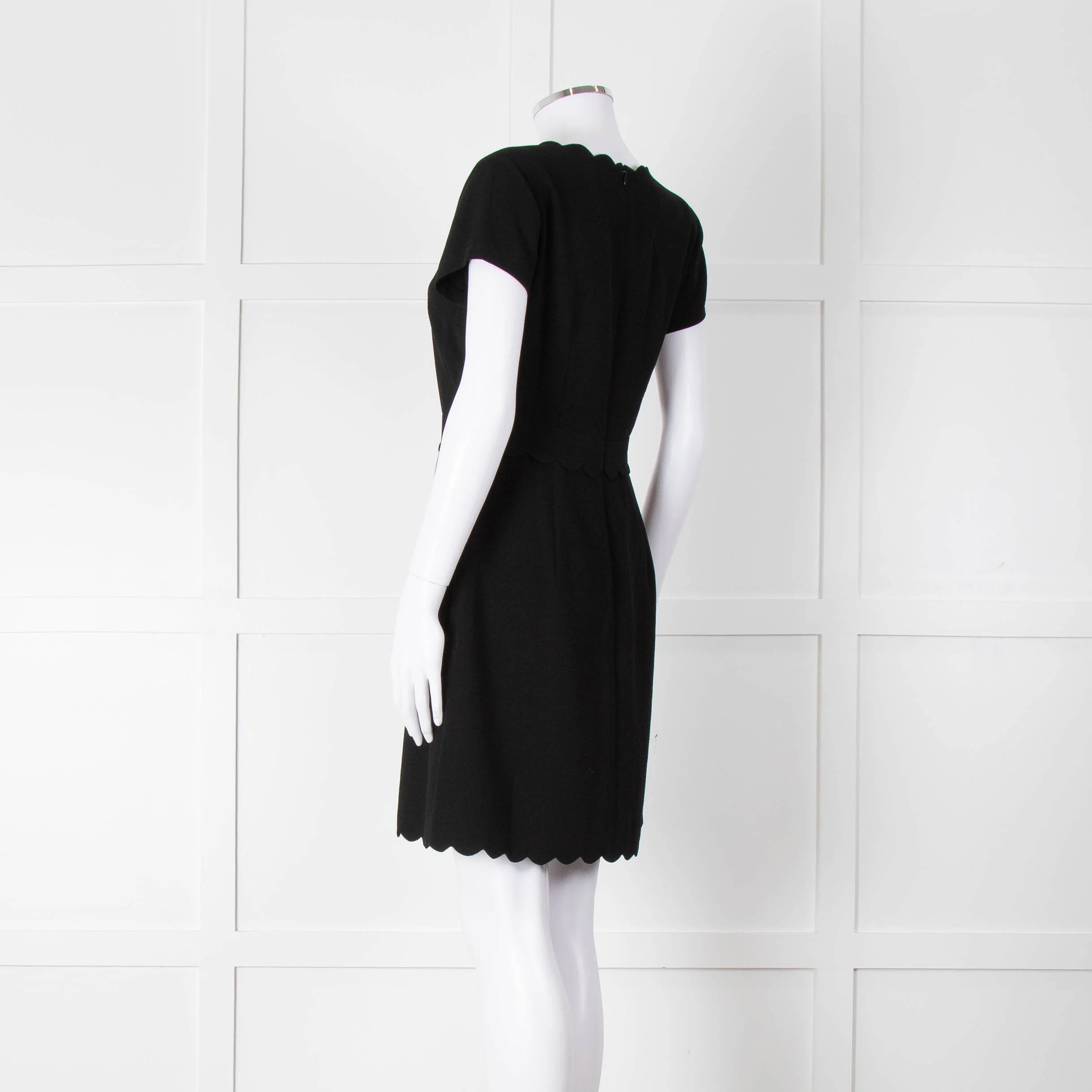 Club Monaco Black Scallop Neck Dress - Image 6