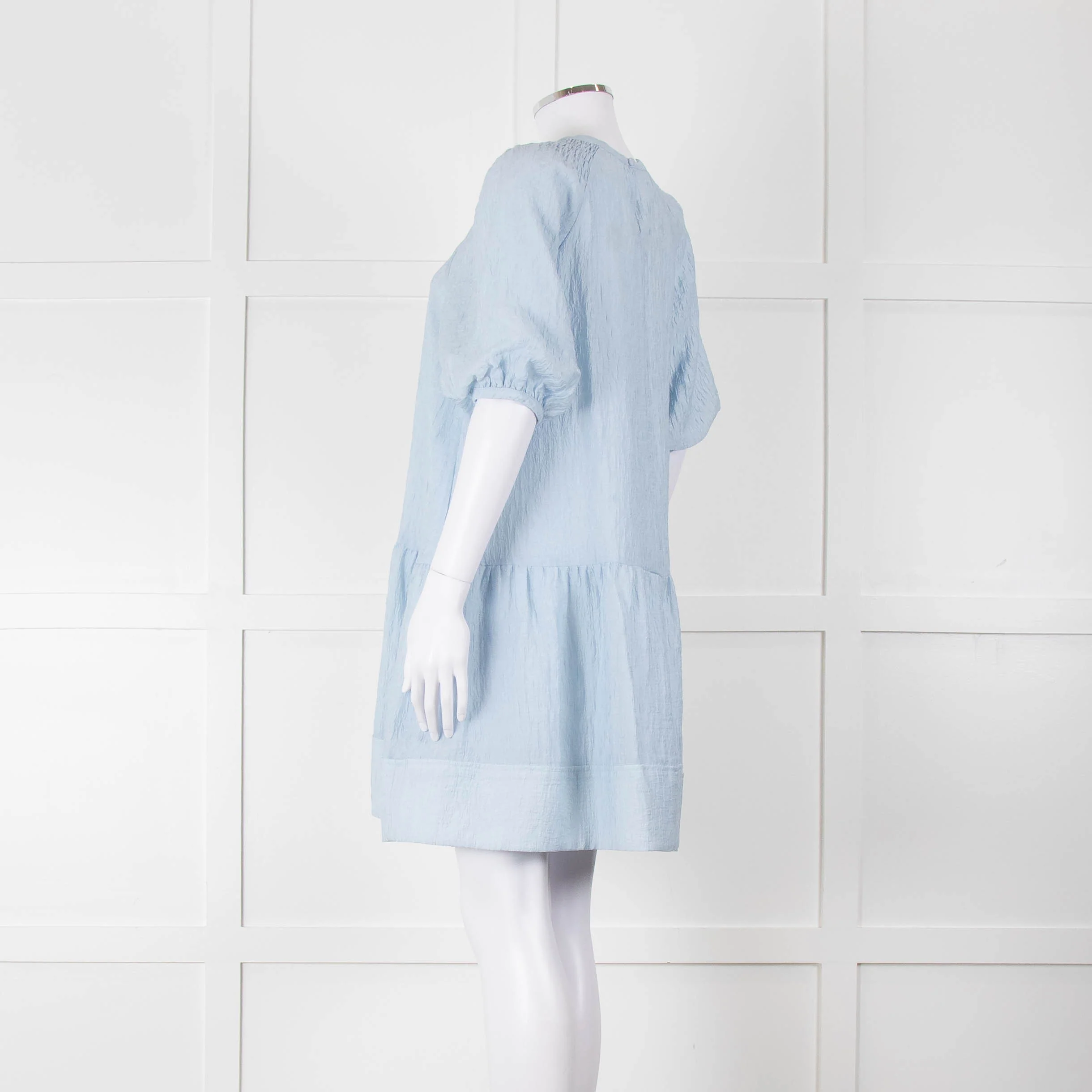 Club Monaco Blue Cloud Tiered Dress - Image 6