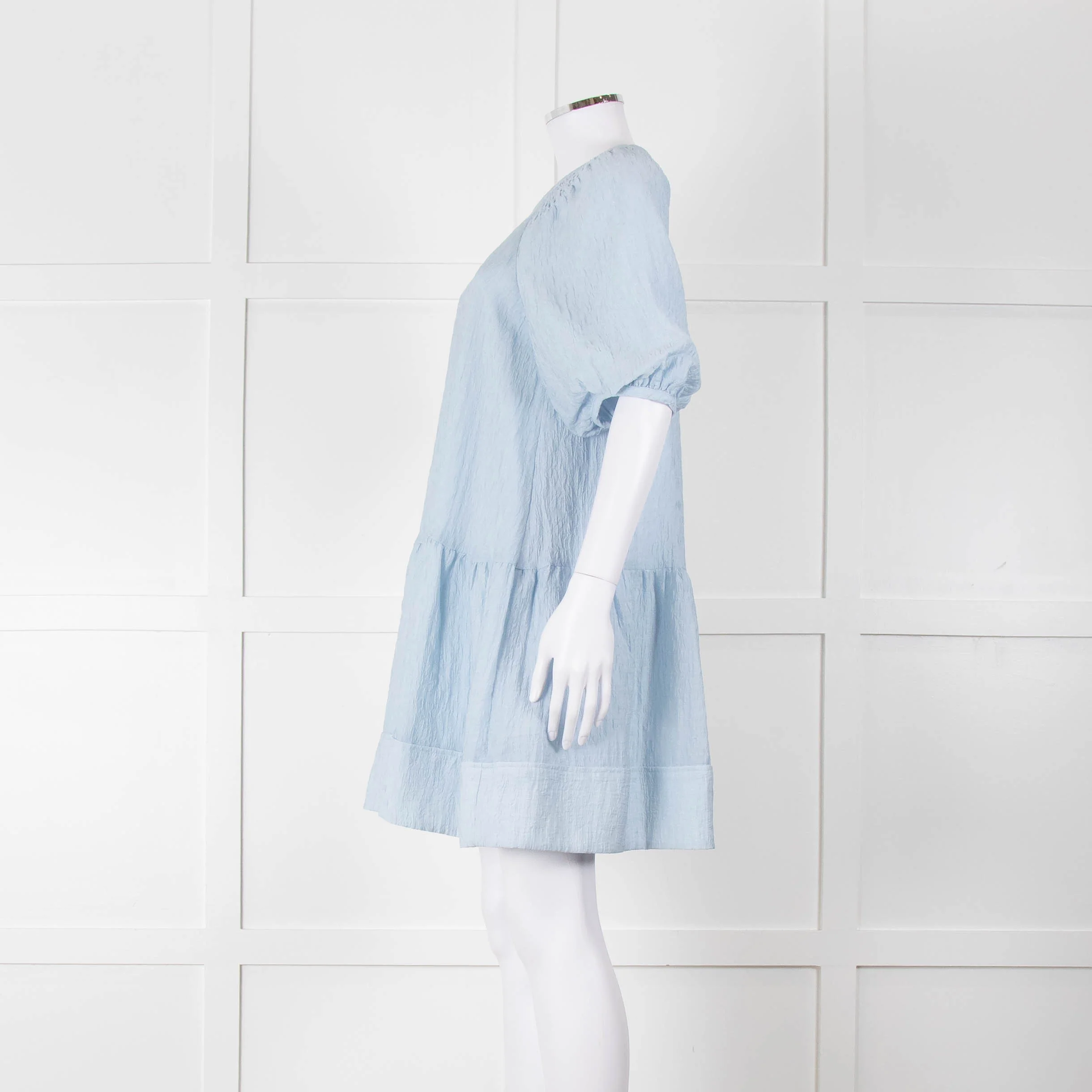 Club Monaco Blue Cloud Tiered Dress - Image 7