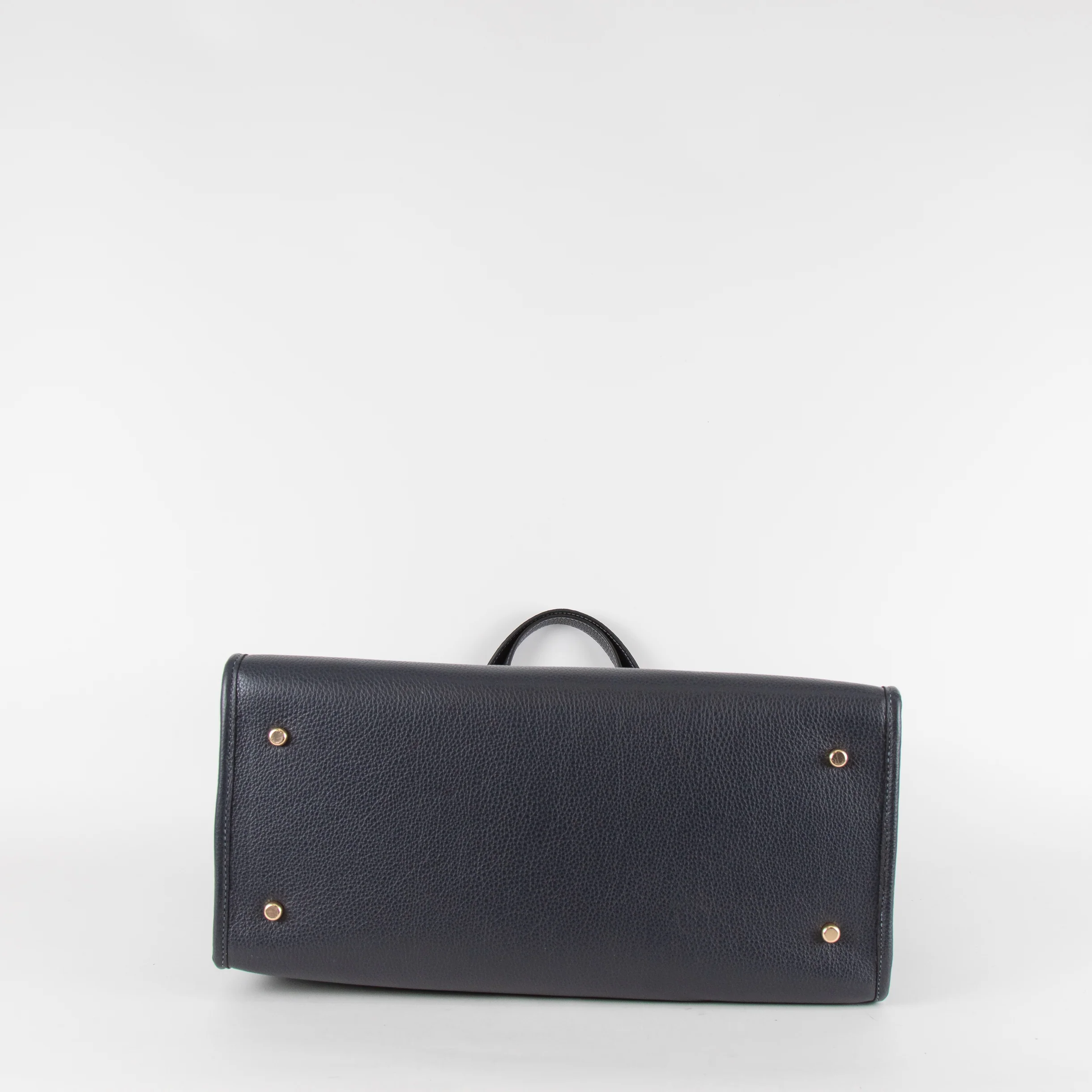Coach Navy Blue Stripe Straw Exterior Dempsey Tote 40 Bag - Image 7