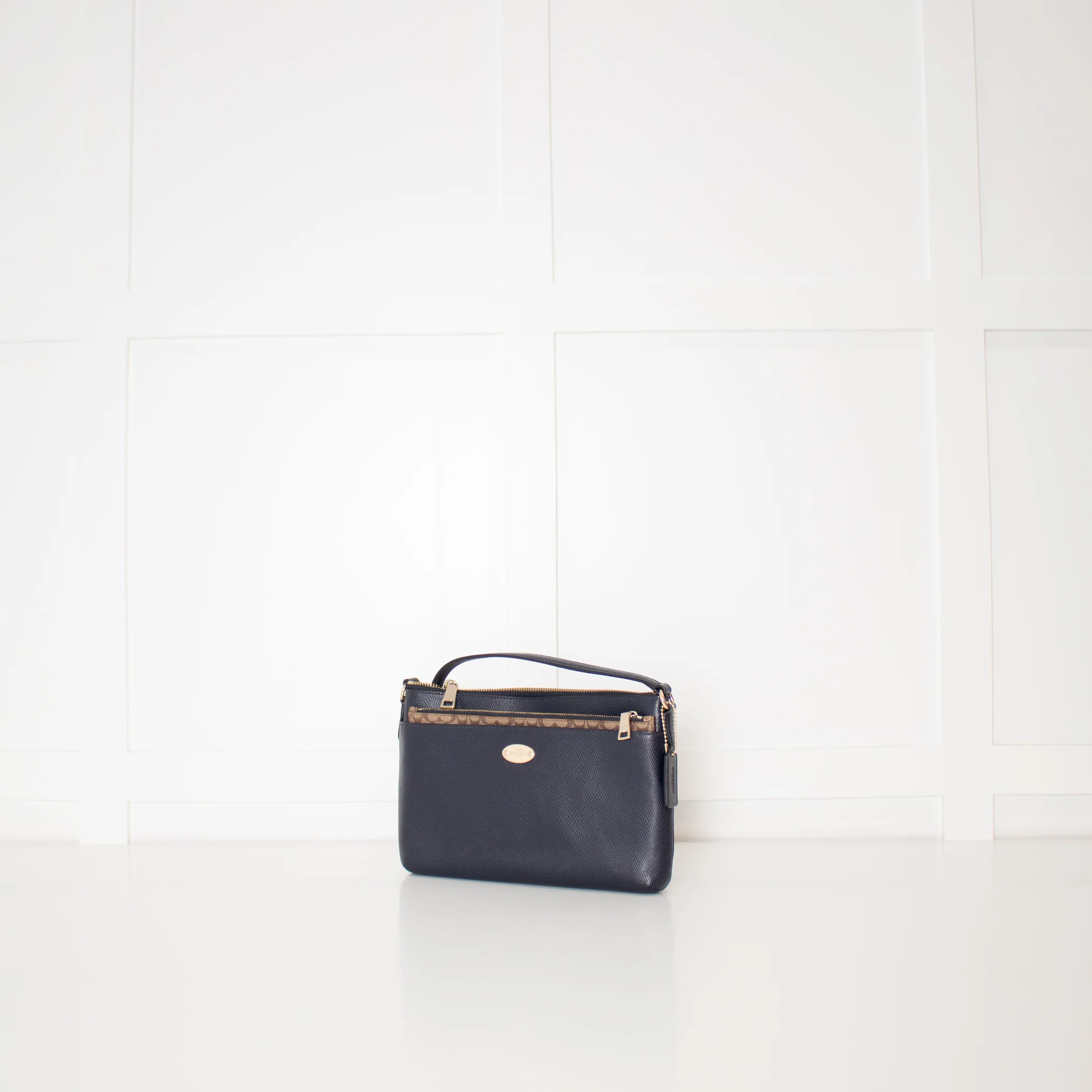 Coach Navy Crossbody Bag With Pouch Insert - Image 2
