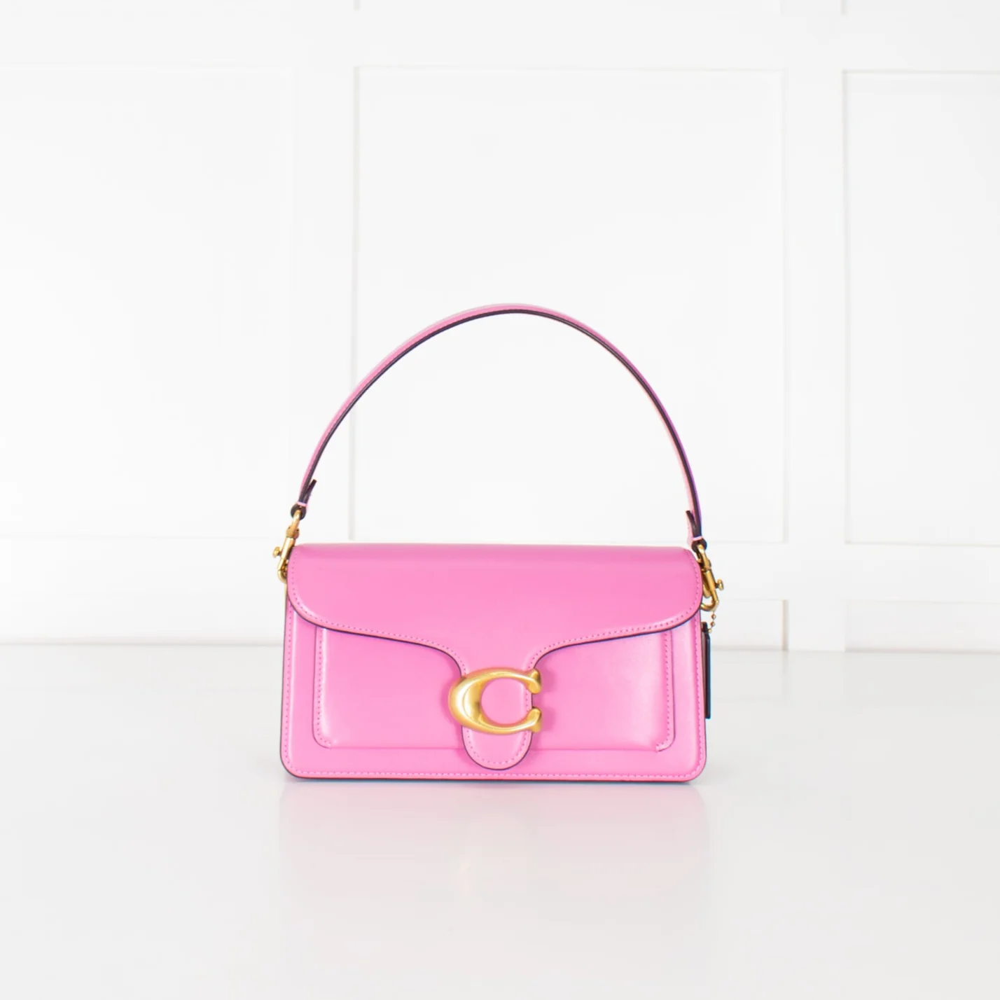 Coach Pink Tabby Chain Clutch Leather Bag