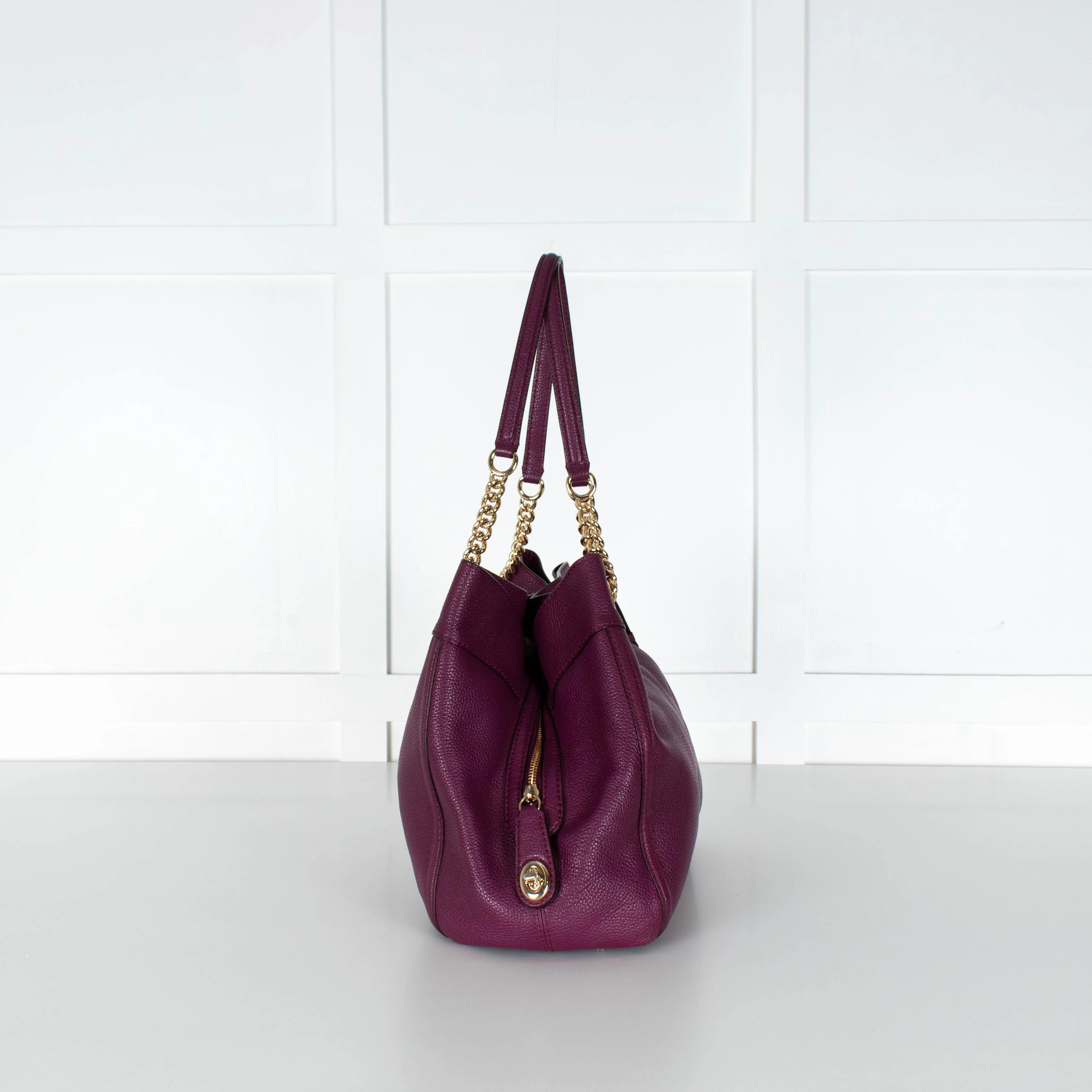 Coach Purple Turnlock Edie Shoulder Bag - Image 3
