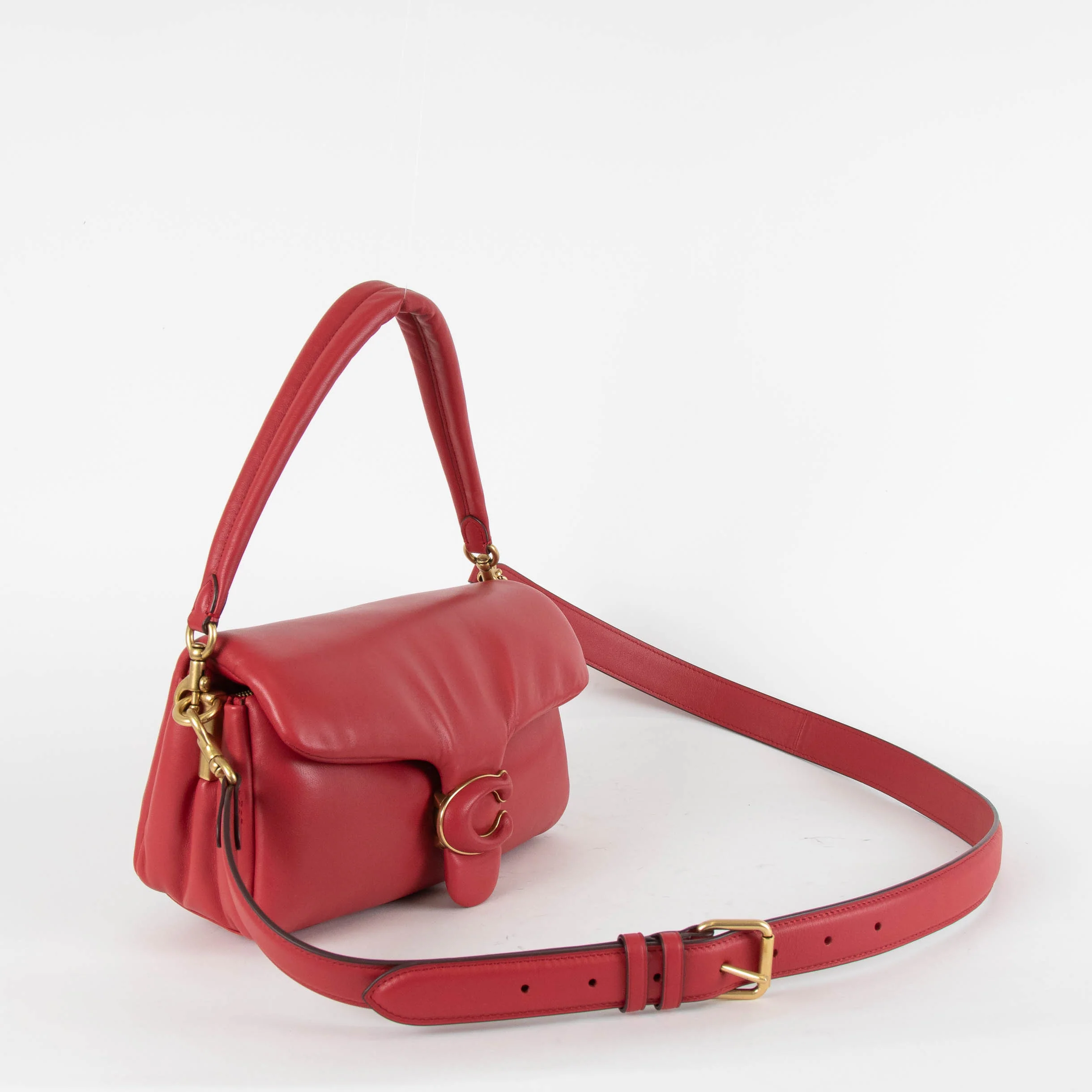 Coach Red Leather Pillow Tabby 26 Bag - Image 3