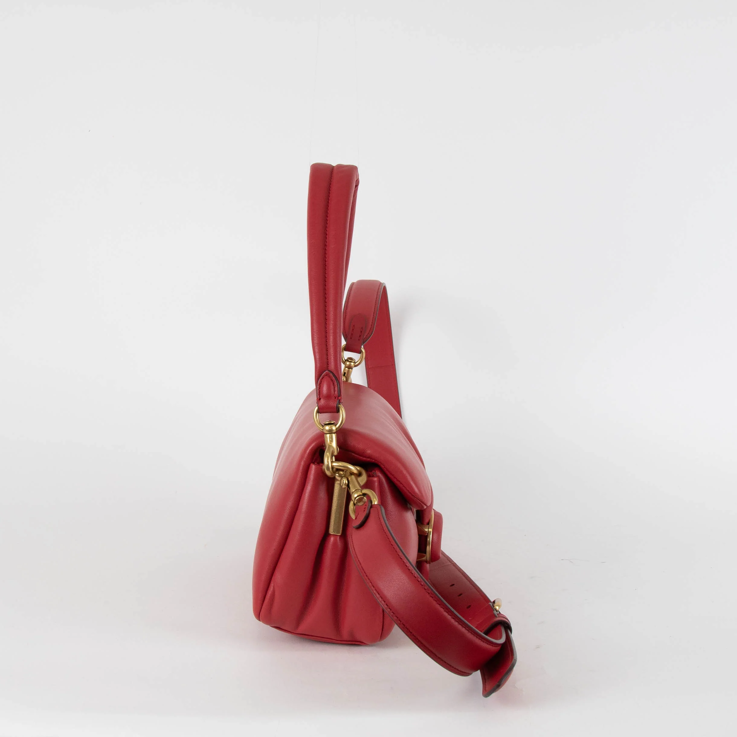 Coach Red Leather Pillow Tabby 26 Bag - Image 4