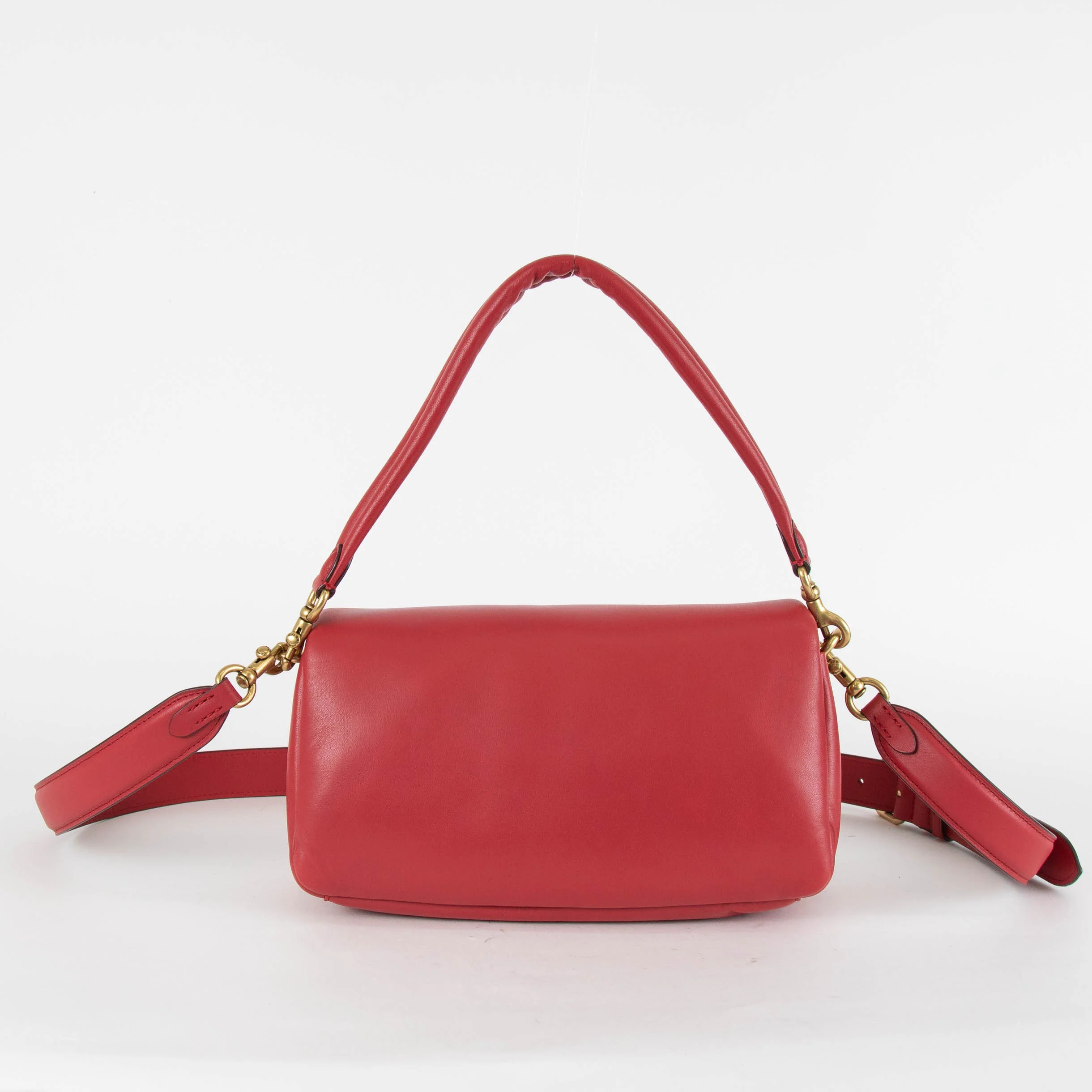 Coach Red Leather Pillow Tabby 26 Bag - Image 5