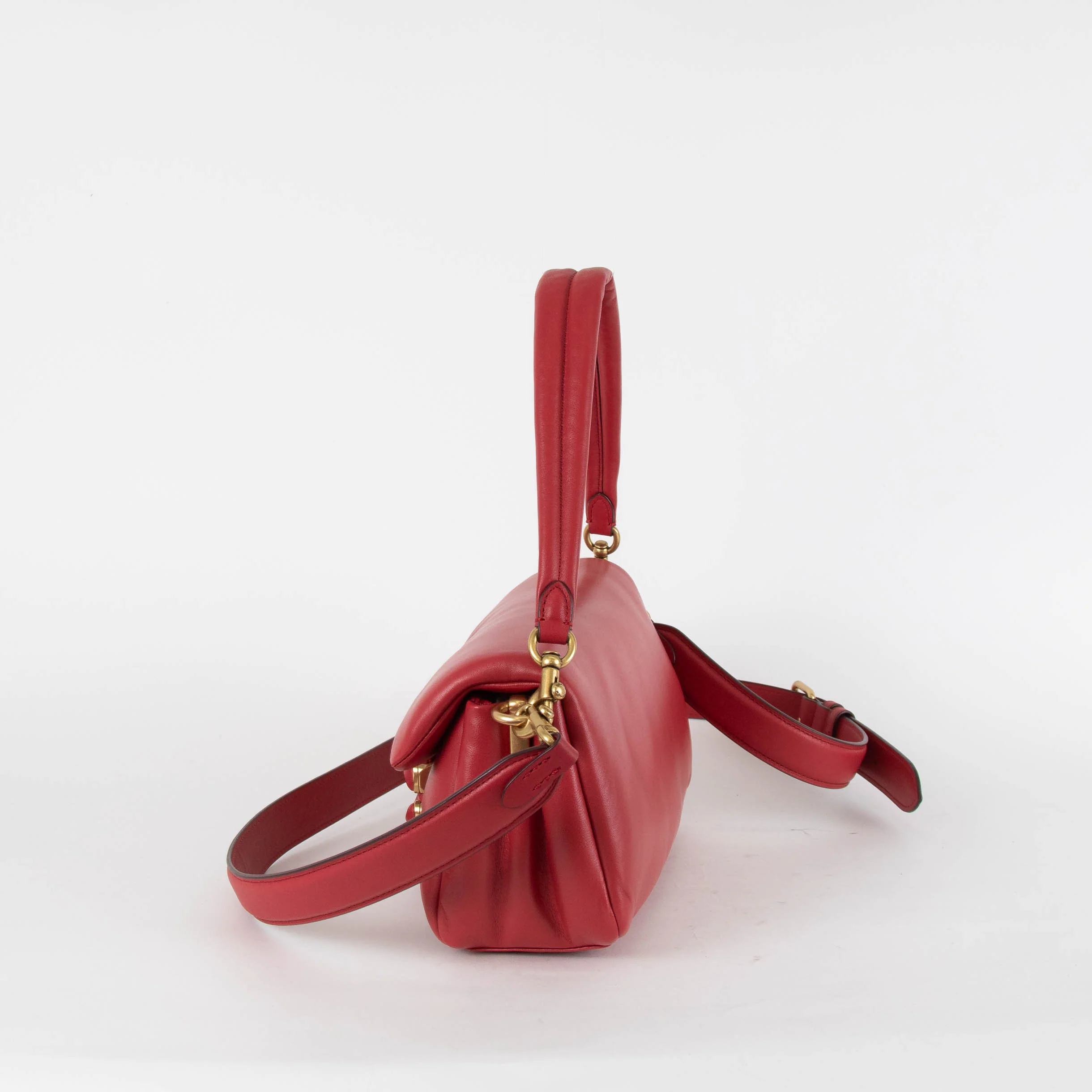 Coach Red Leather Pillow Tabby 26 Bag - Image 6