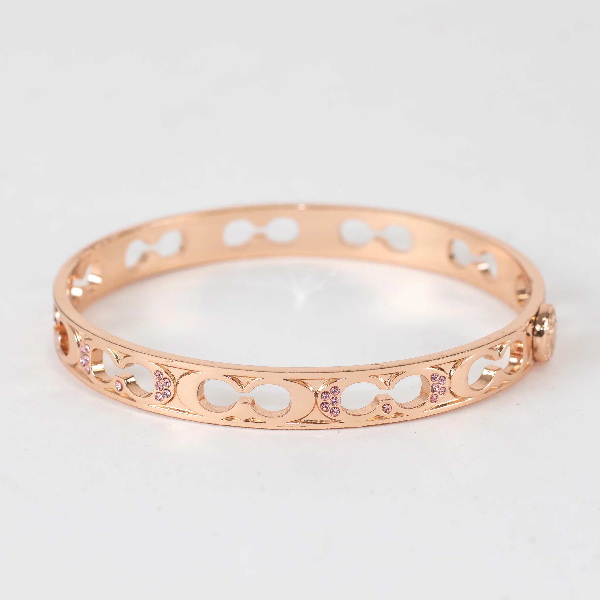 Coach Rose Gold Kissing C Bangle - Image 4