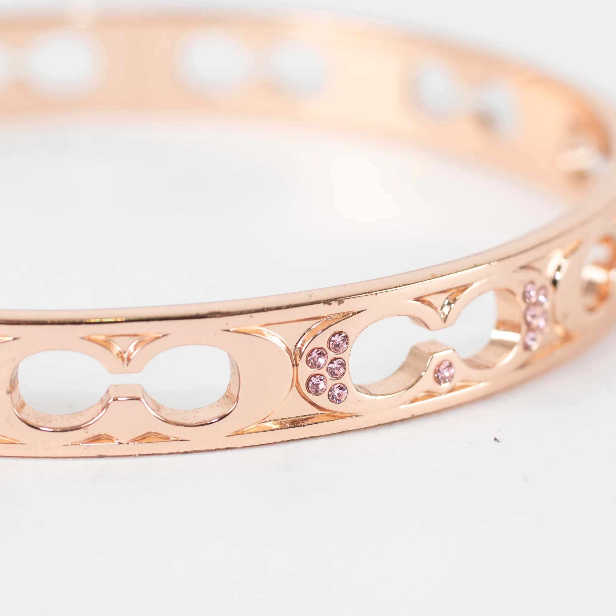 Coach Rose Gold Kissing C Bangle - Image 5