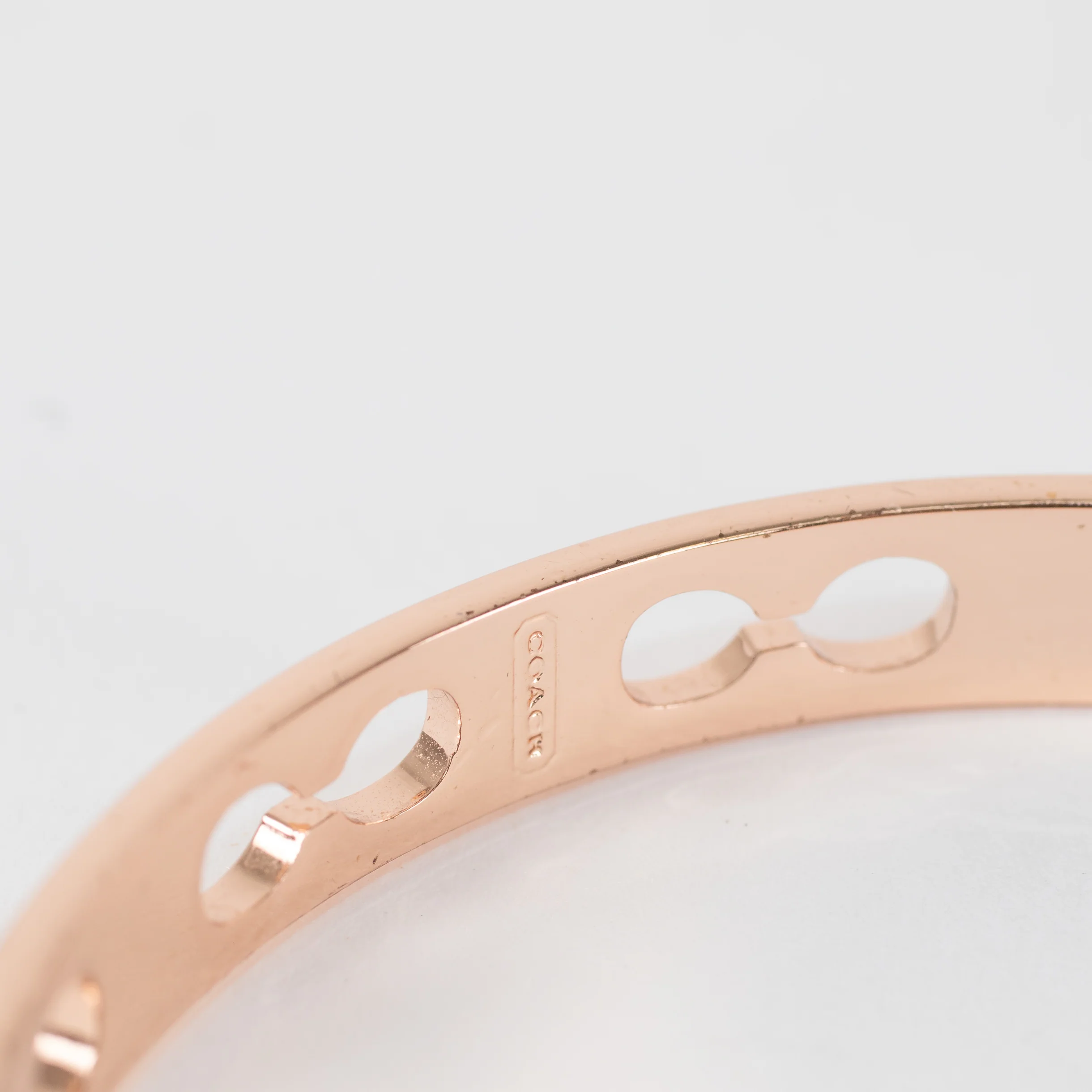 Coach Rose Gold Kissing C Bangle - Image 6