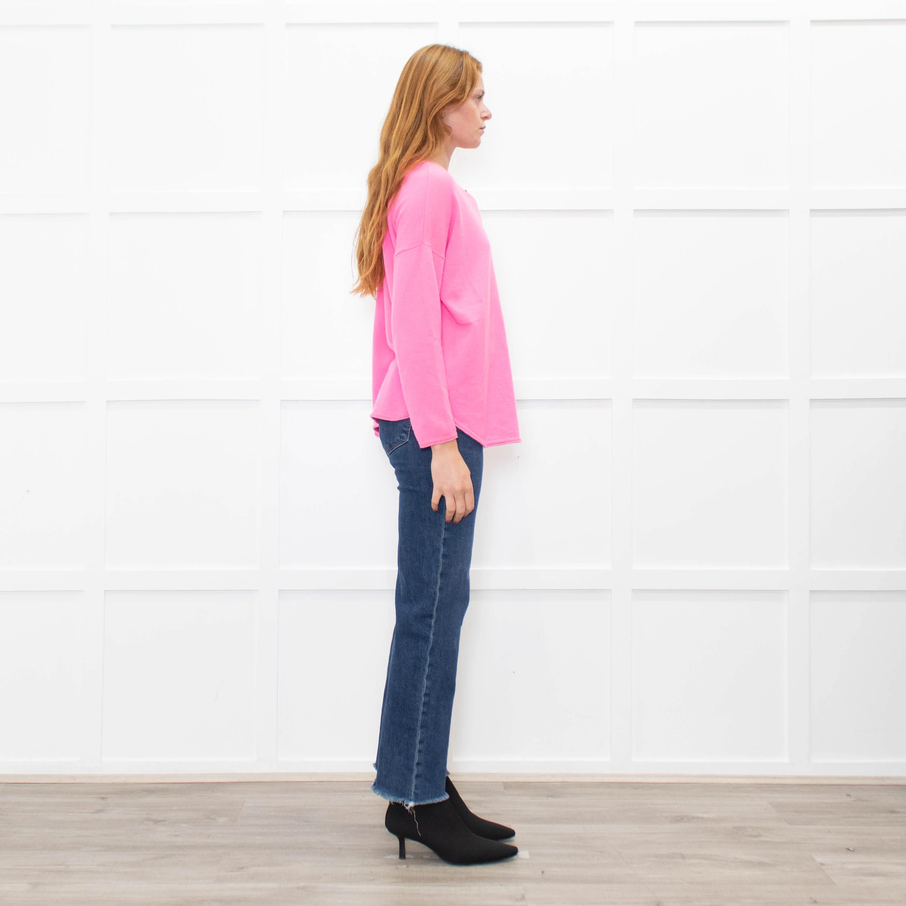 Cocoa Cashmere Pink Cashmere Jumper With Sparkle Stripe - Image 6