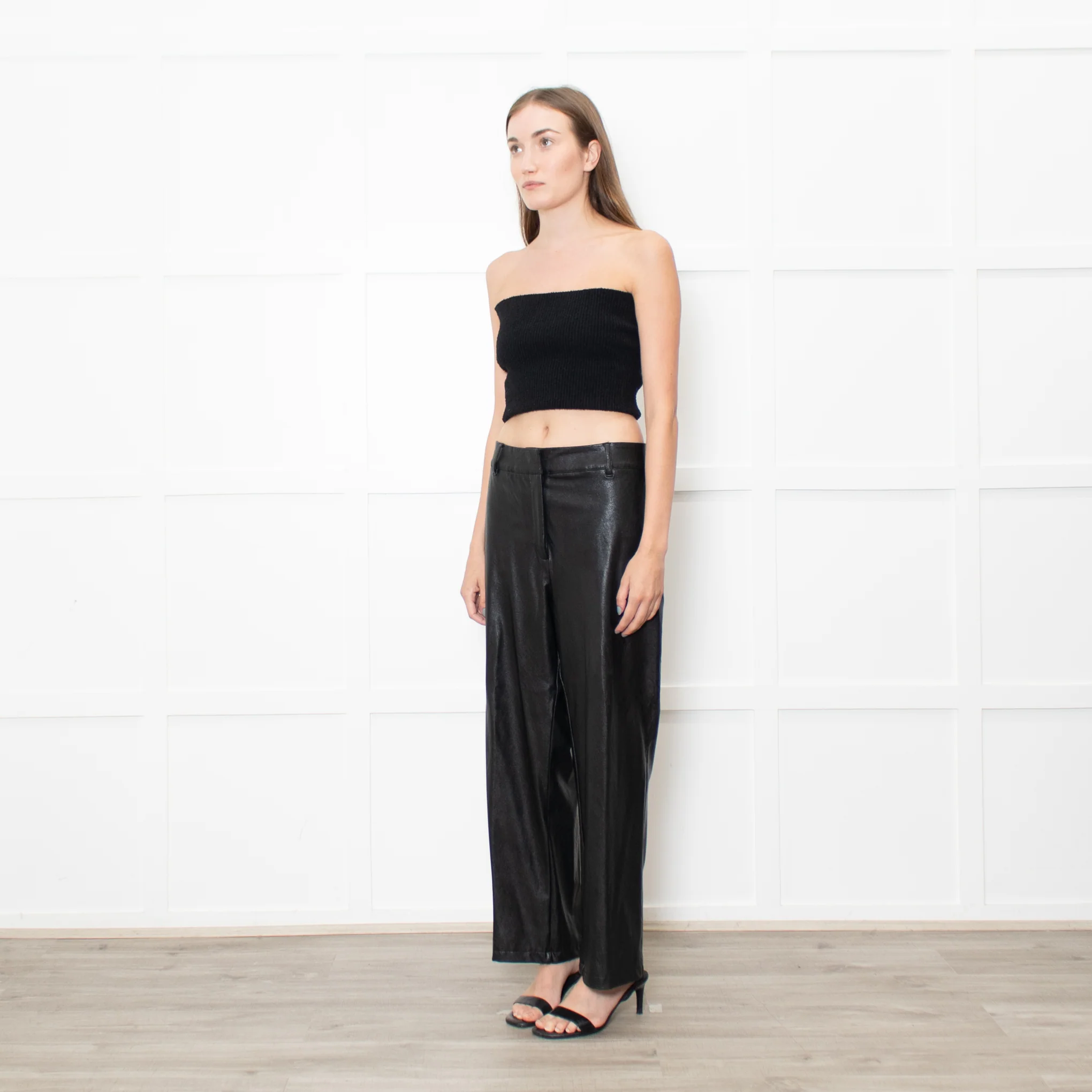 Commando Black Faux Leather Straight Trousers - Image 3