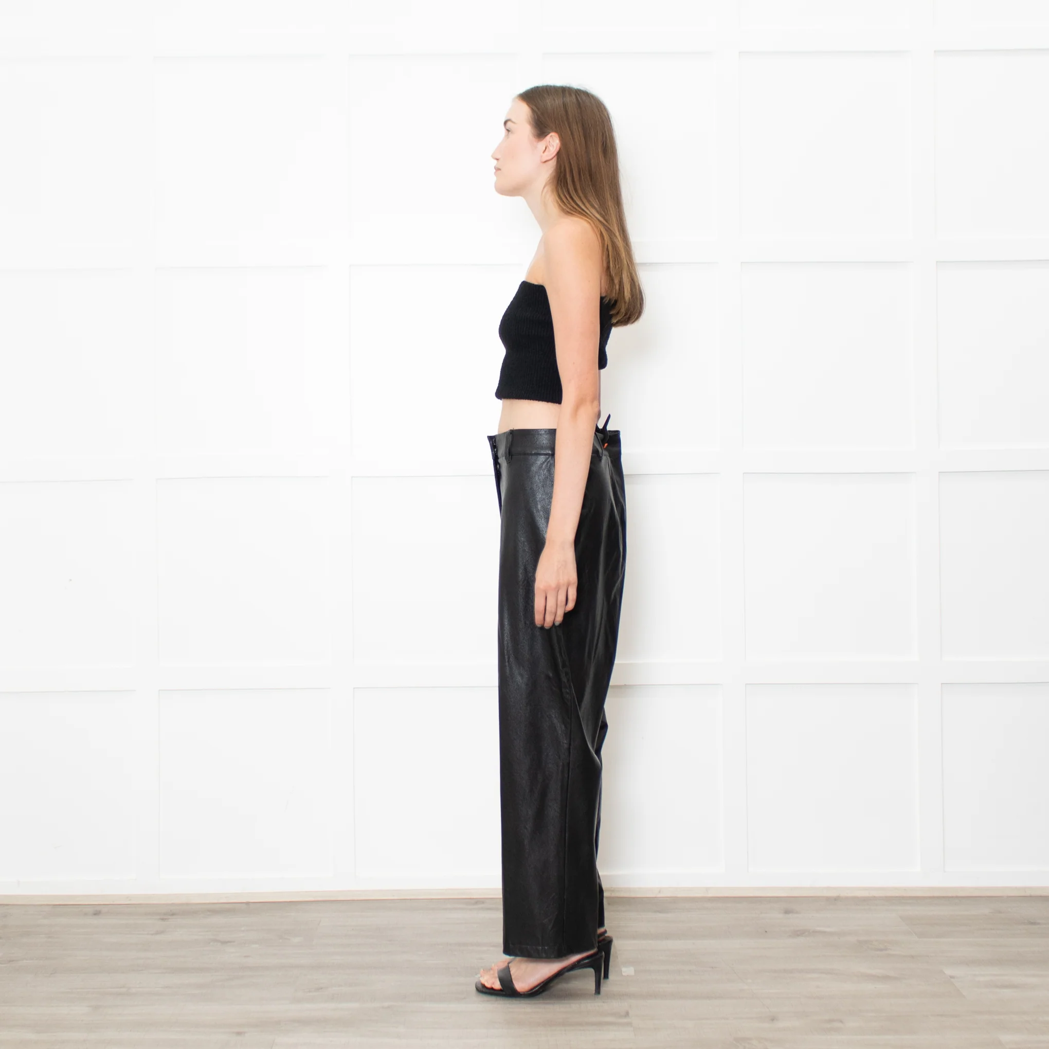 Commando Black Faux Leather Straight Trousers - Image 4