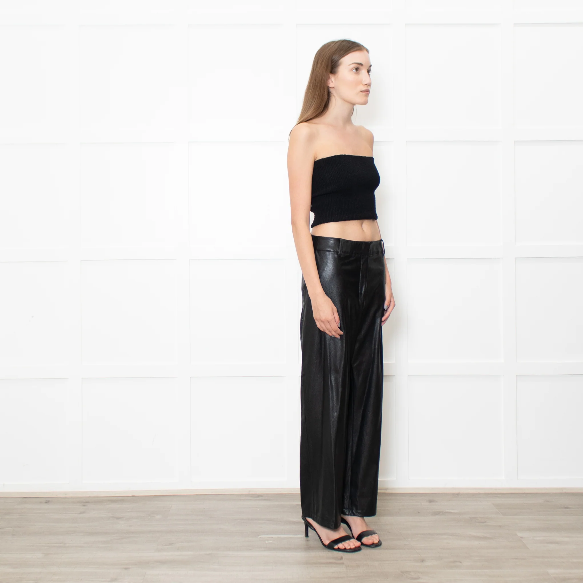 Commando Black Faux Leather Straight Trousers - Image 7
