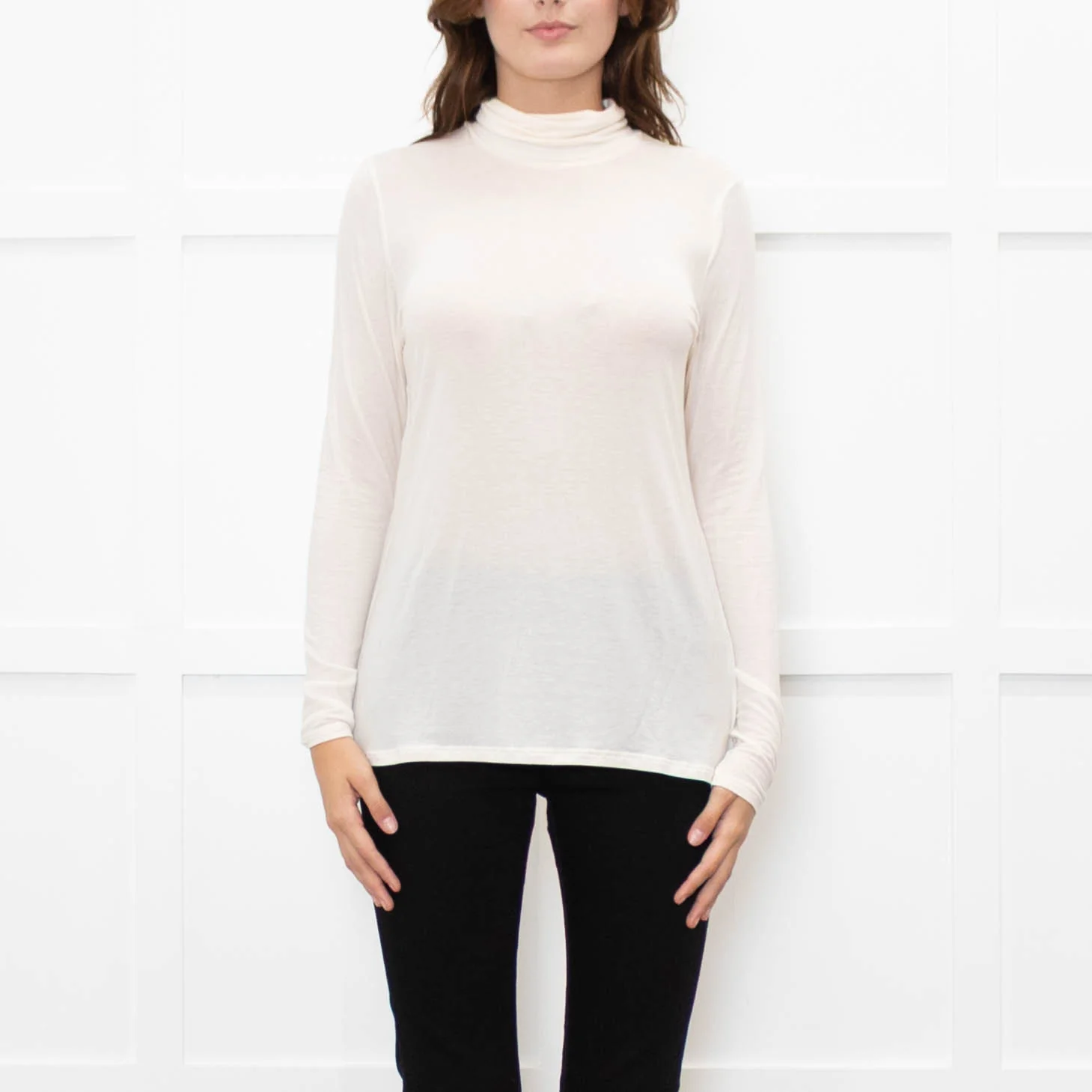 Commando Cream Soft Modal/Cashmere Mix Top - Image 2