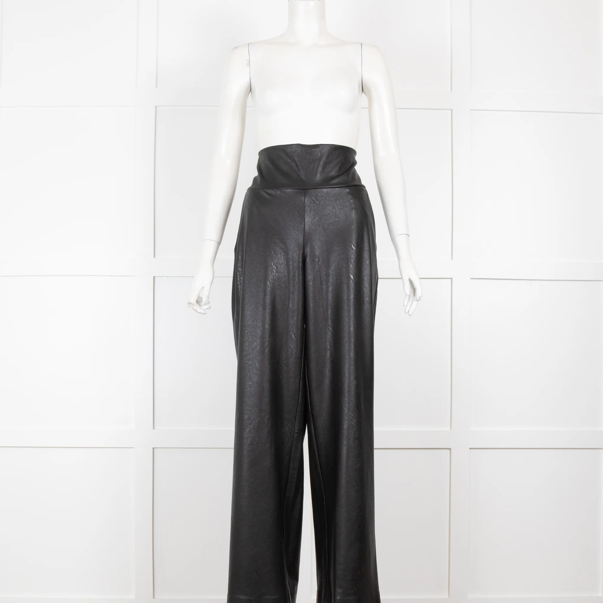 Commando Faux Leather Stretch Wide Leg Trousers