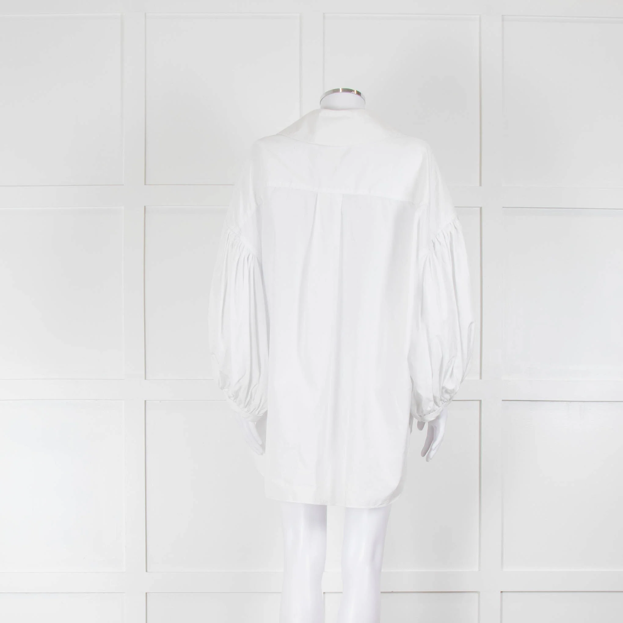 Comme Des Garcons Girl White Cotton Puffed Sleeve Shirt - Image 3