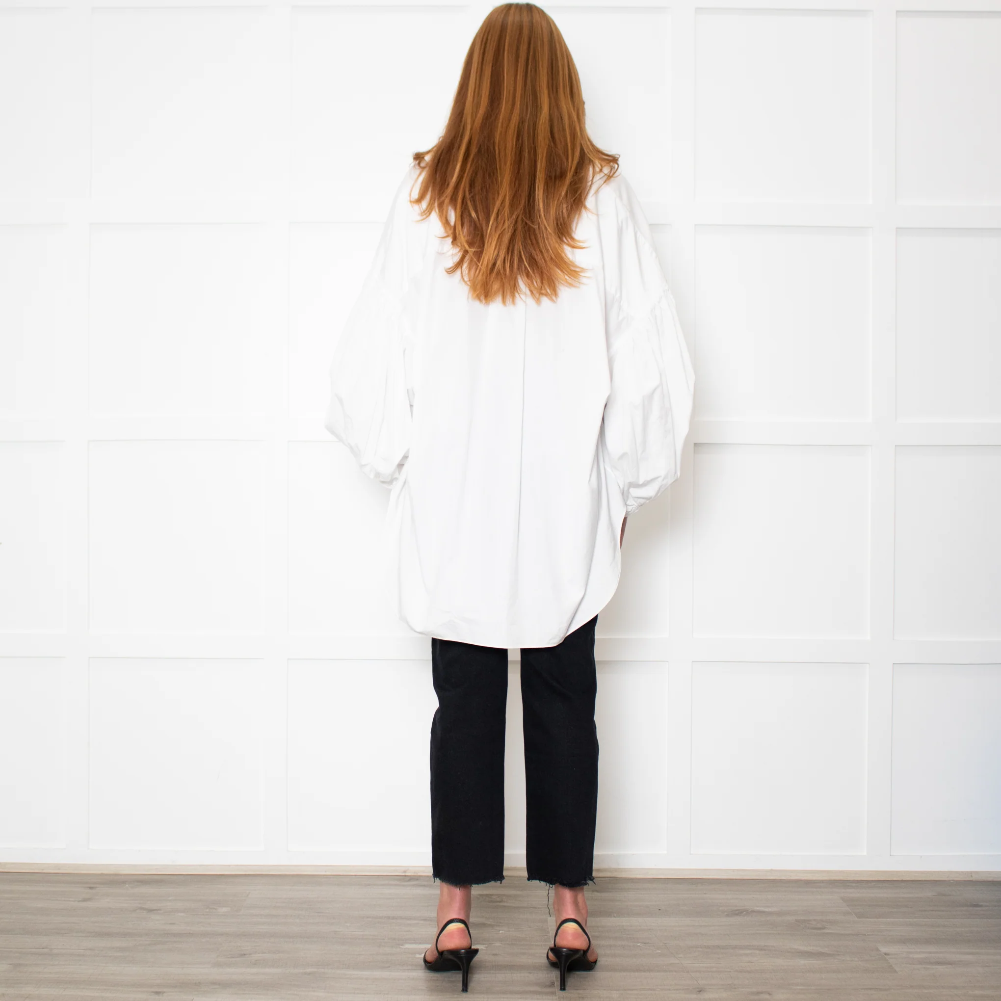 Comme Des Garcons Girl White Shirt with Puff Sleeves - Image 5