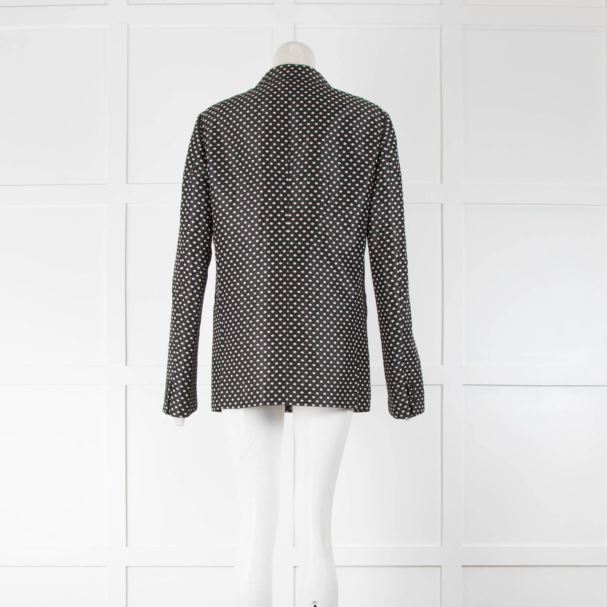 Comme des Garcons Homme Plus Black And White Polka Dot Blazer - Image 3