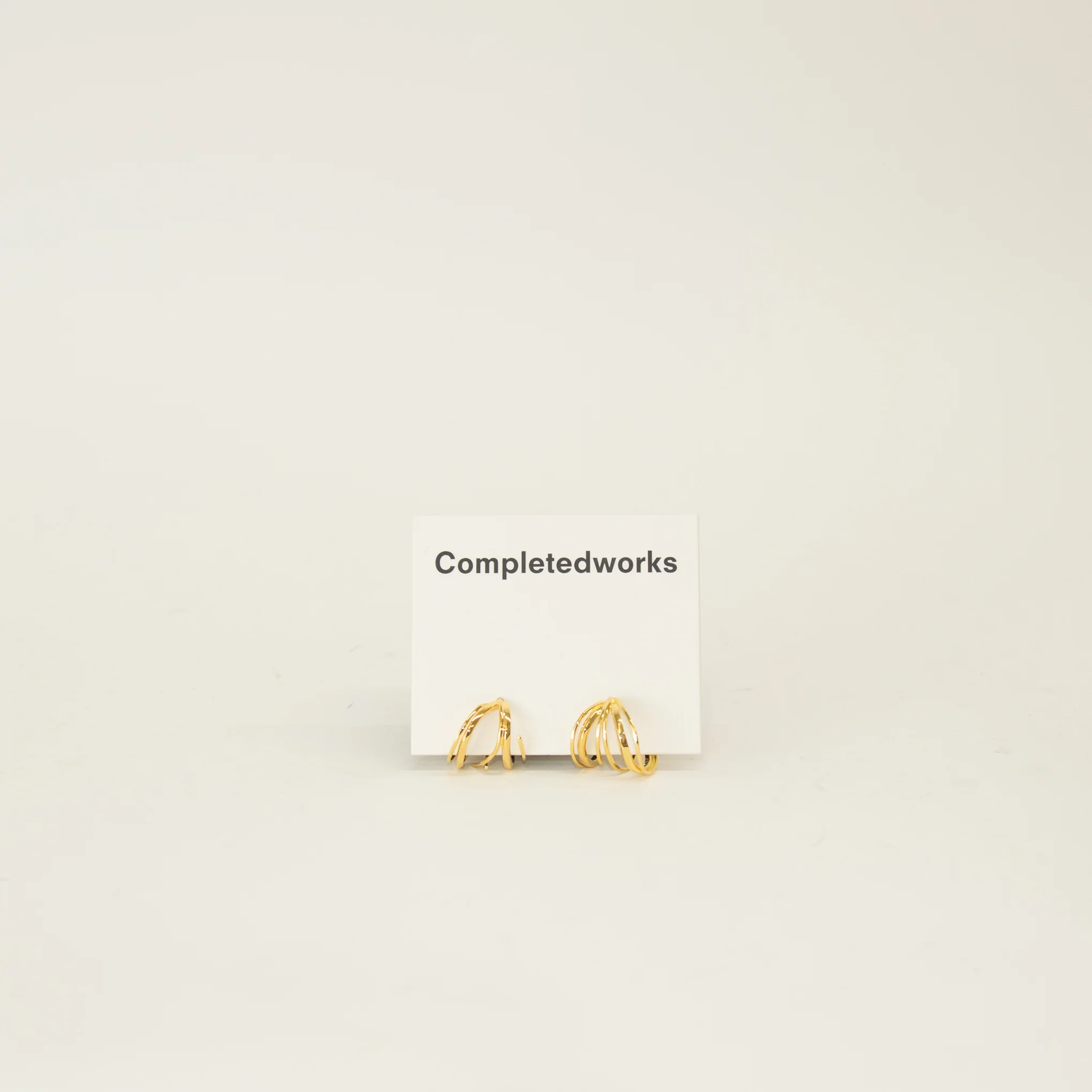 Completed Works Gold Stratum 18ct Gold Plated Brass Earrings - Image 3