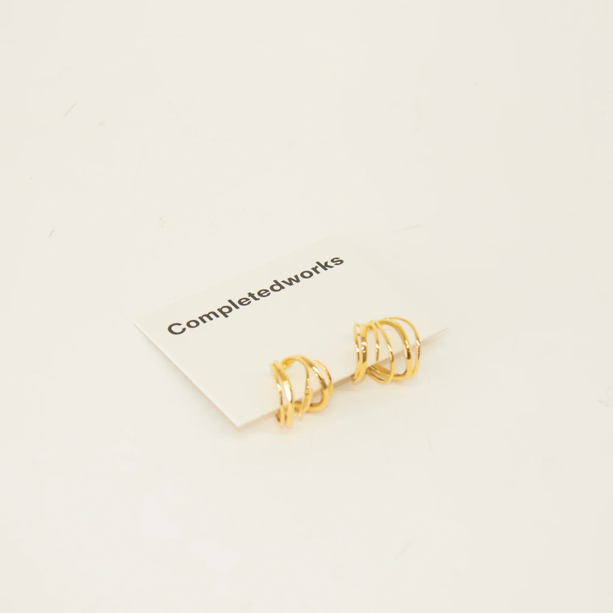 Completed Works Gold Stratum 18ct Gold Plated Brass Earrings - Image 5