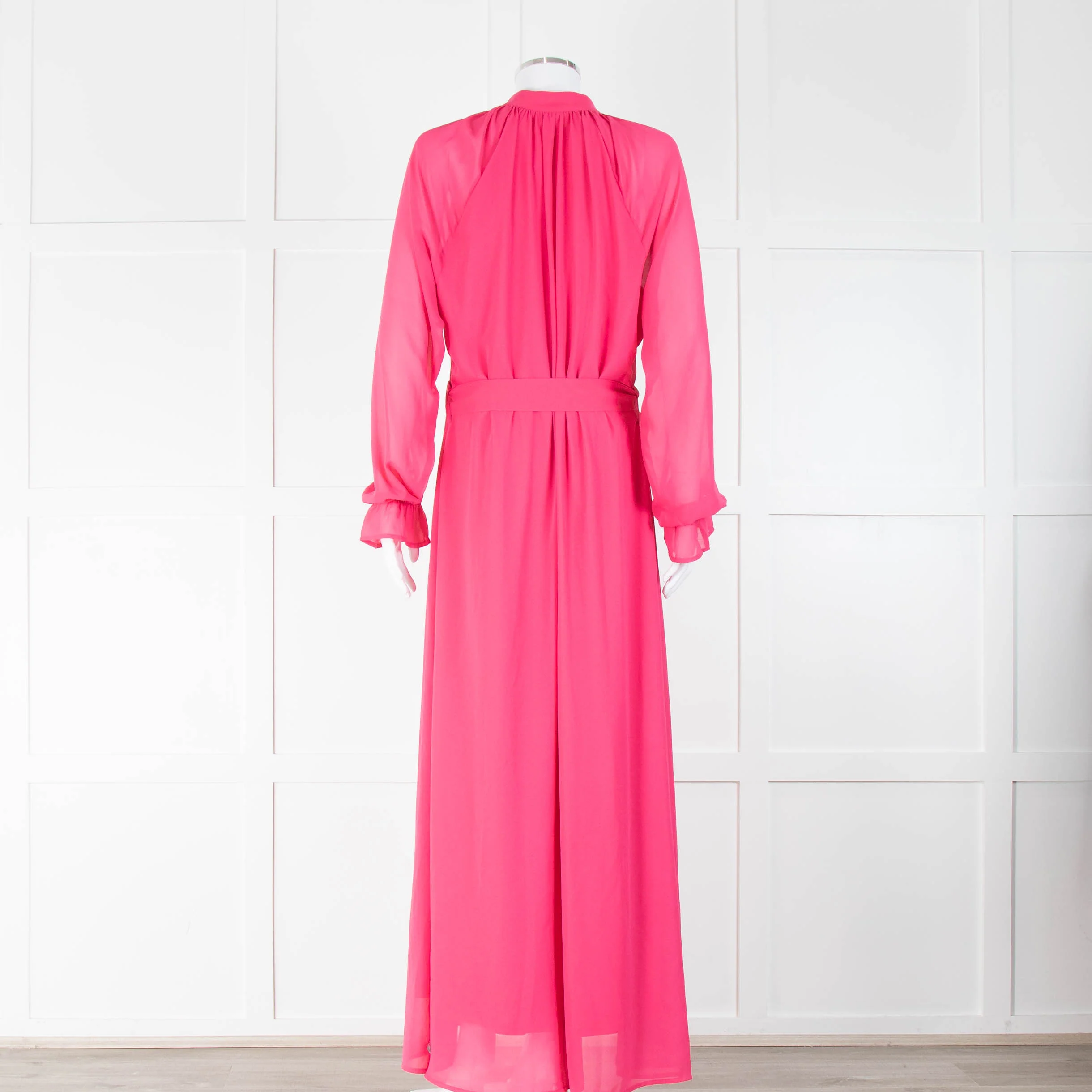 Coster Copenhagen Bright Pink Long Sleeve Tea Dress - Image 3