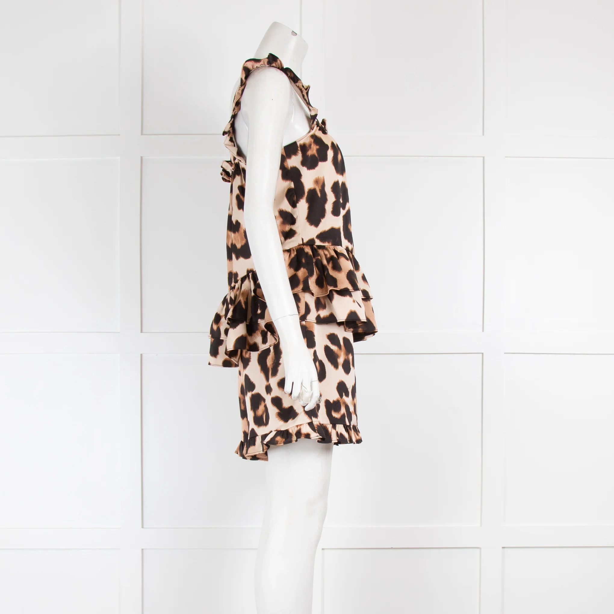 Cras Leopard Print Frilled Vest - Image 2