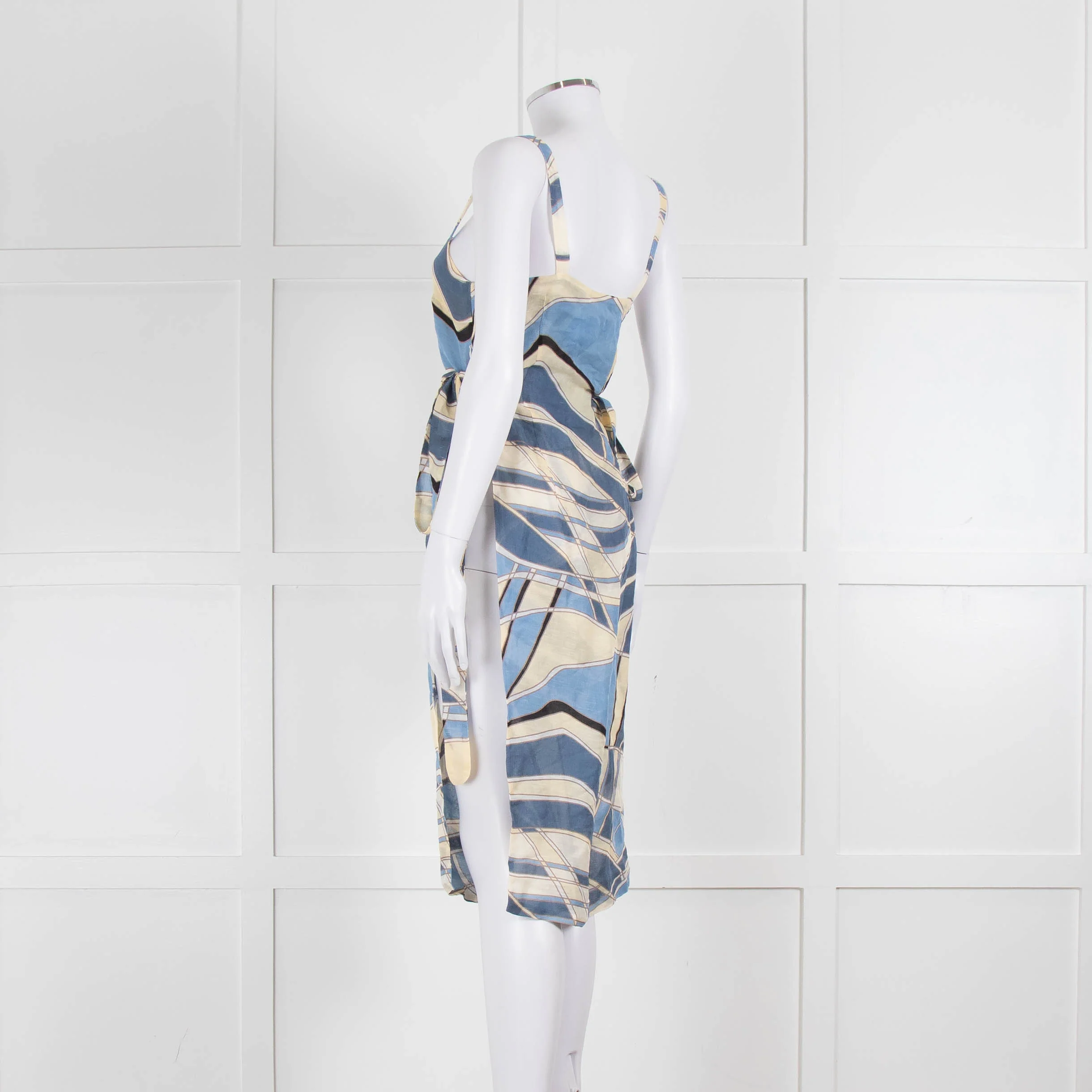 Cult Gaia Blue Wave Este Tunic Top Tie Sides - Image 6