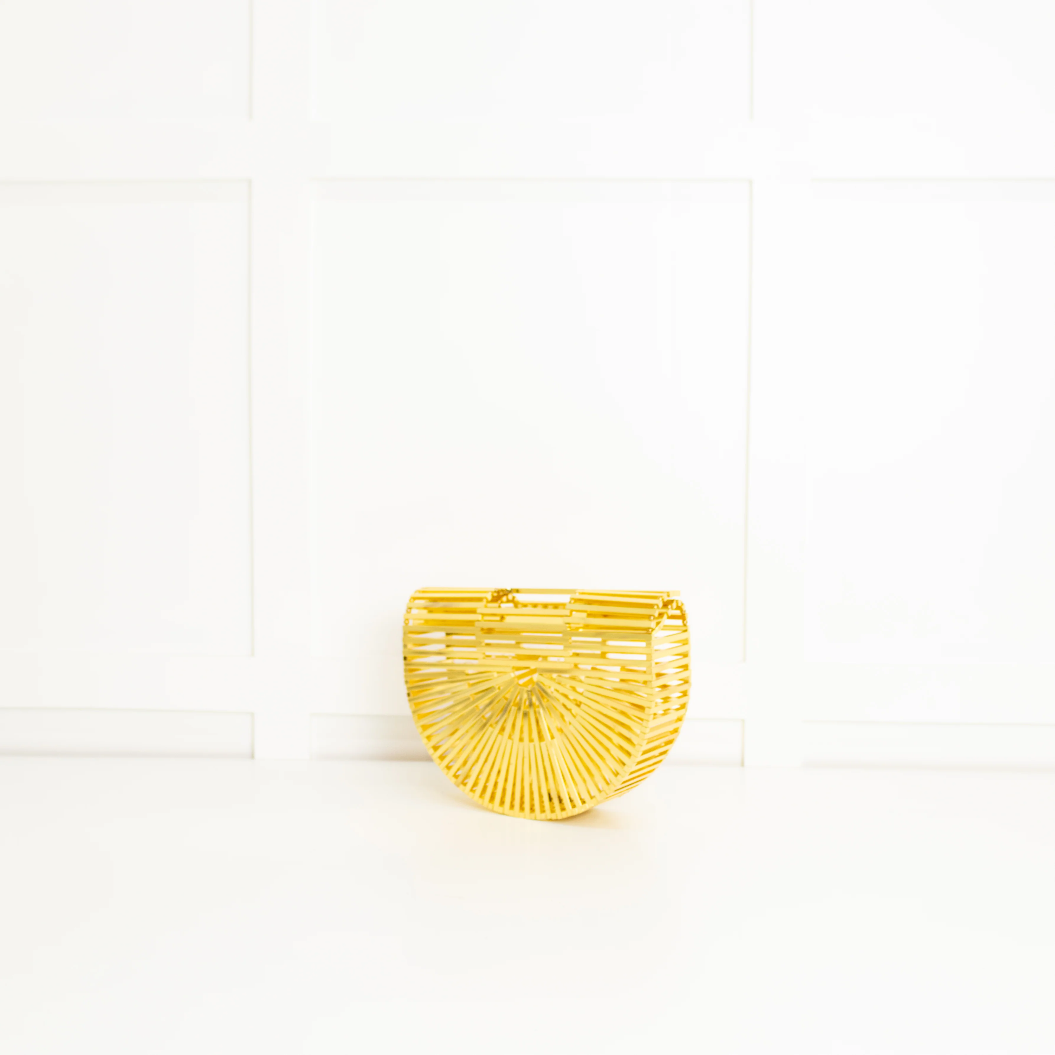 Cult Gaia Gold Ark Metal Clutch Bag - Image 3