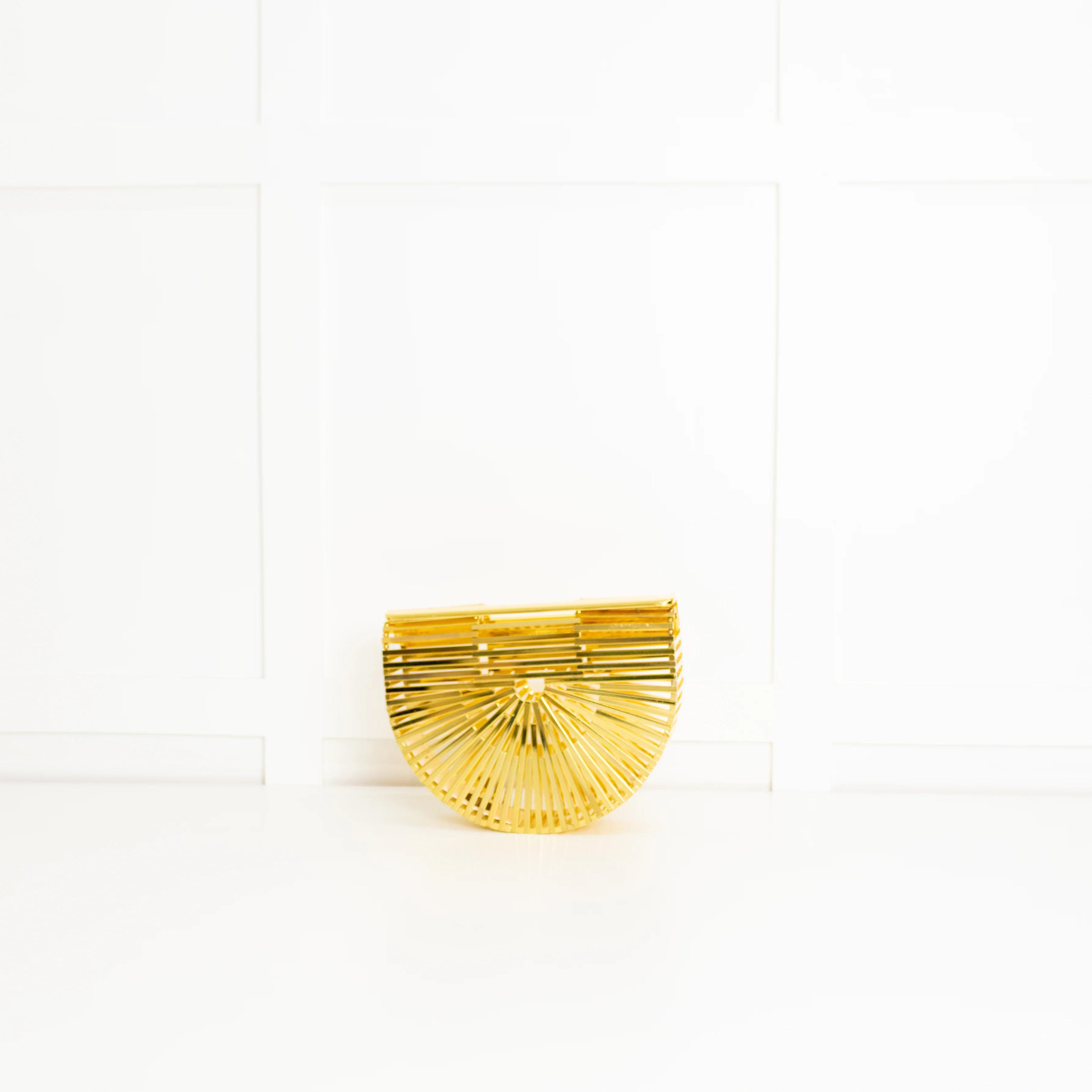 Cult Gaia Gold Ark Metal Clutch Bag - Image 6