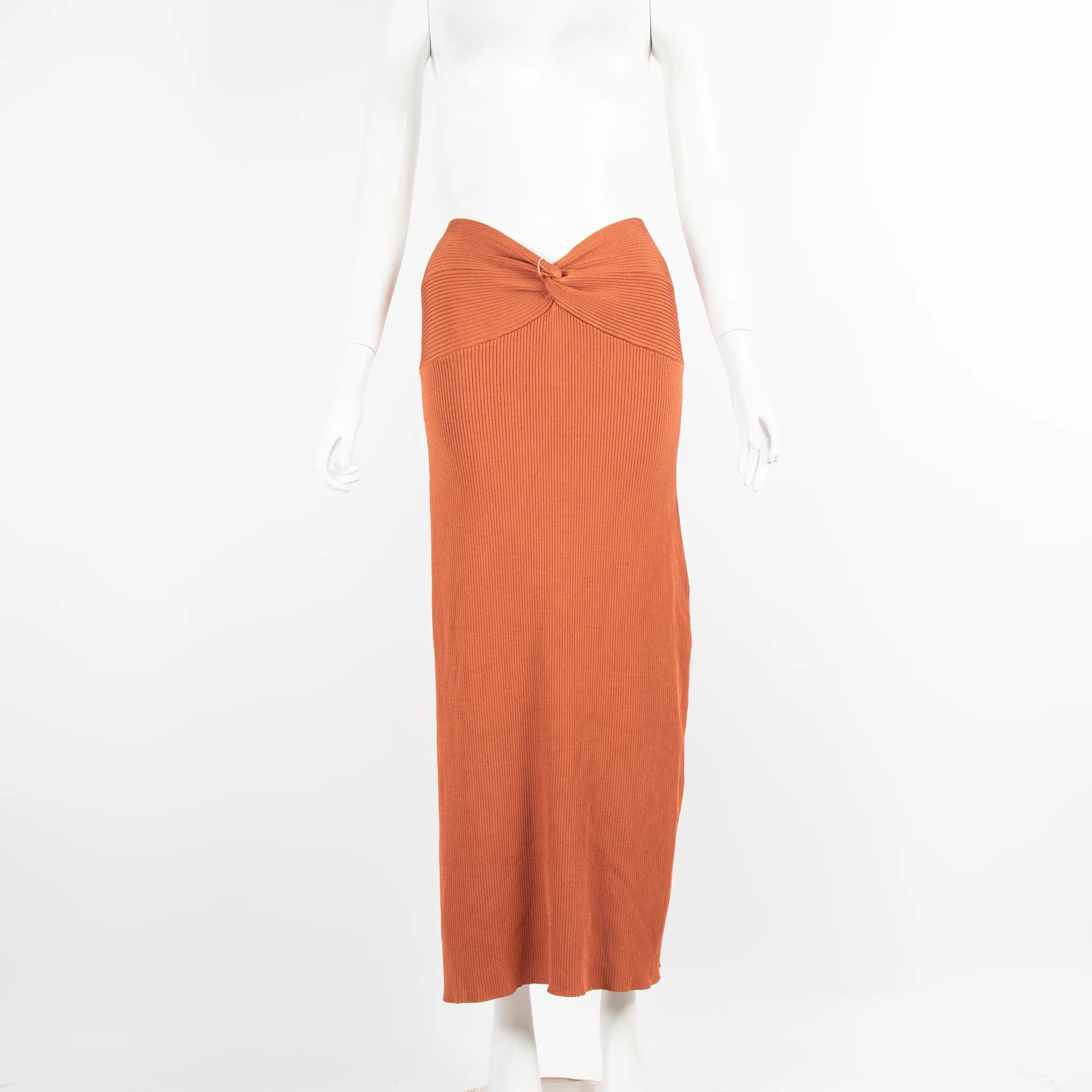 Cult Gaia Rusty Knitted Midi Skirt