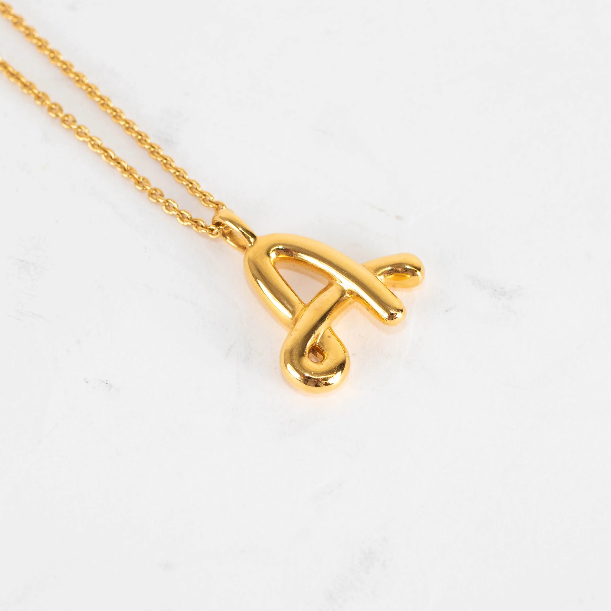 Missoma Curly Molten Initial A Pendant Necklace 18ct Gold Vermeil - Image 6