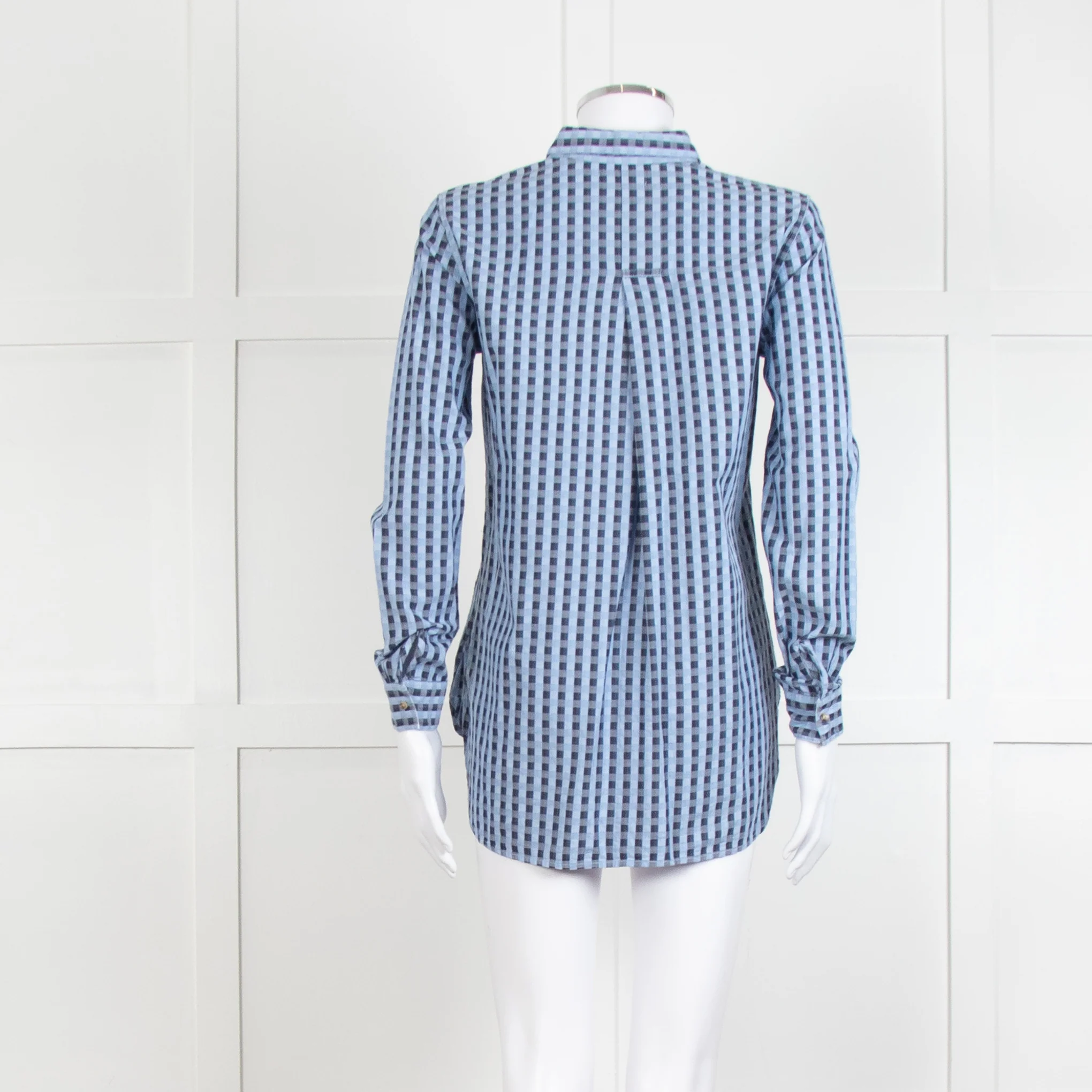 Custommade Blue Check Cotton Shirt - Image 5