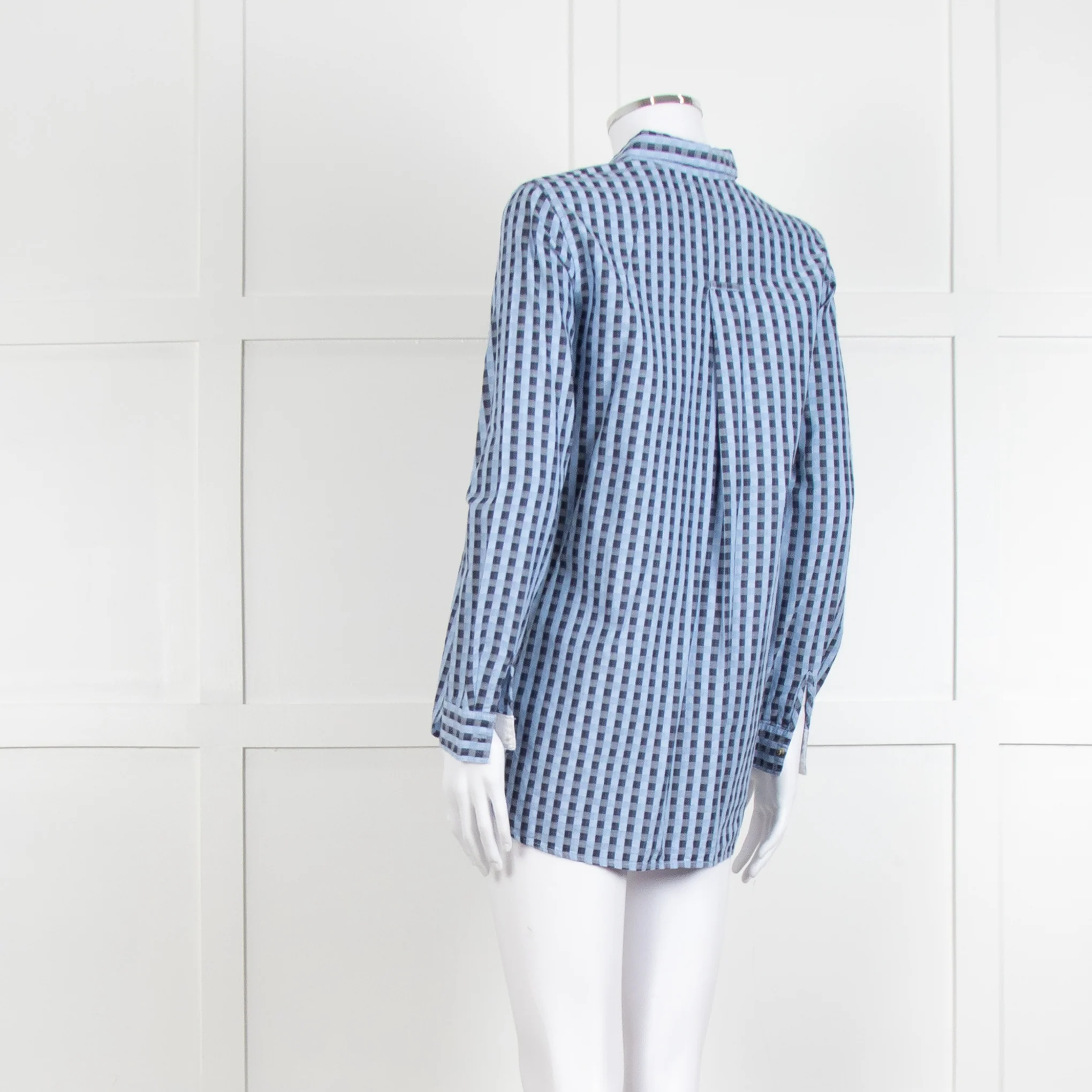 Custommade Blue Check Cotton Shirt - Image 6