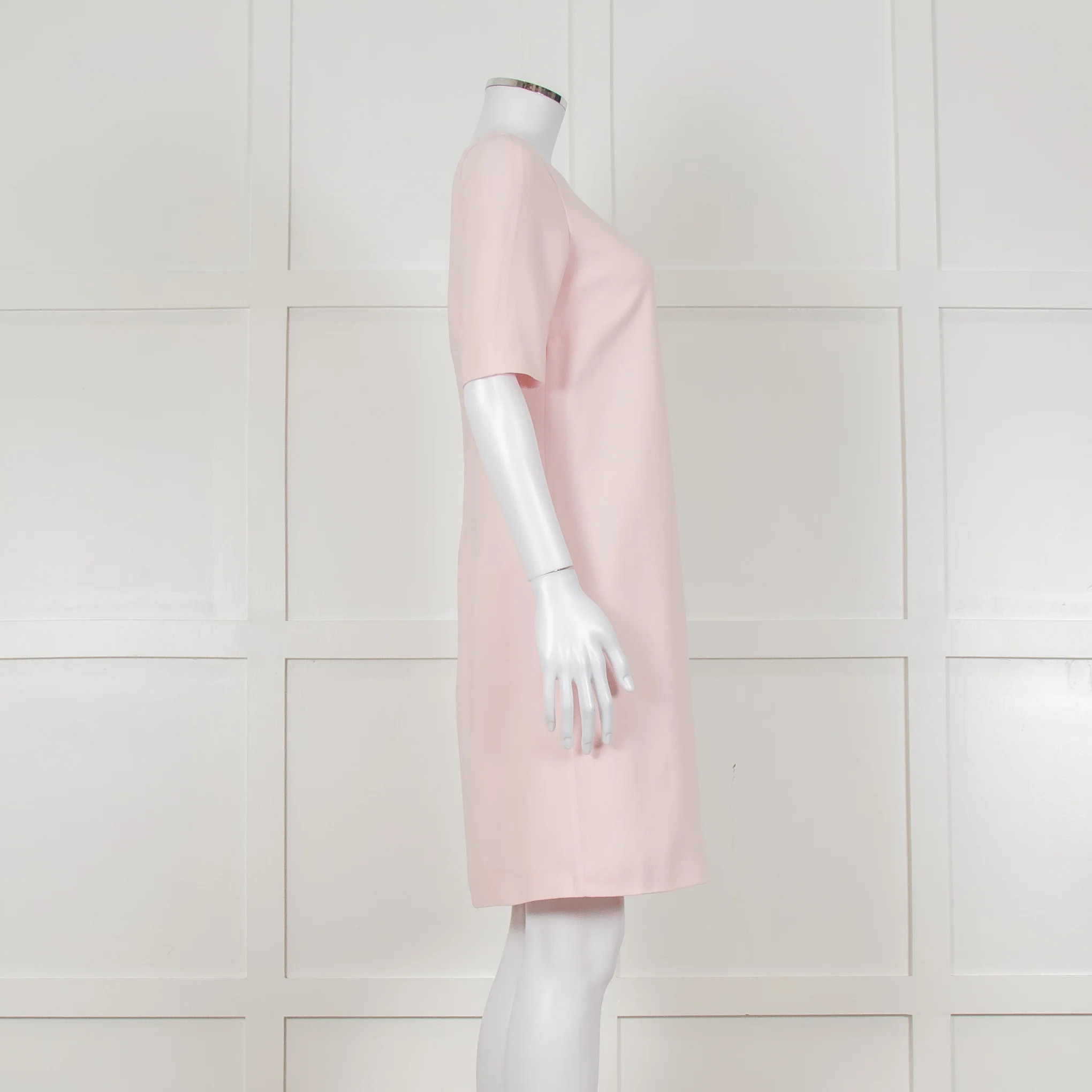 D Exterior Pink Dress With Yellow Pleated Insert - Image 3