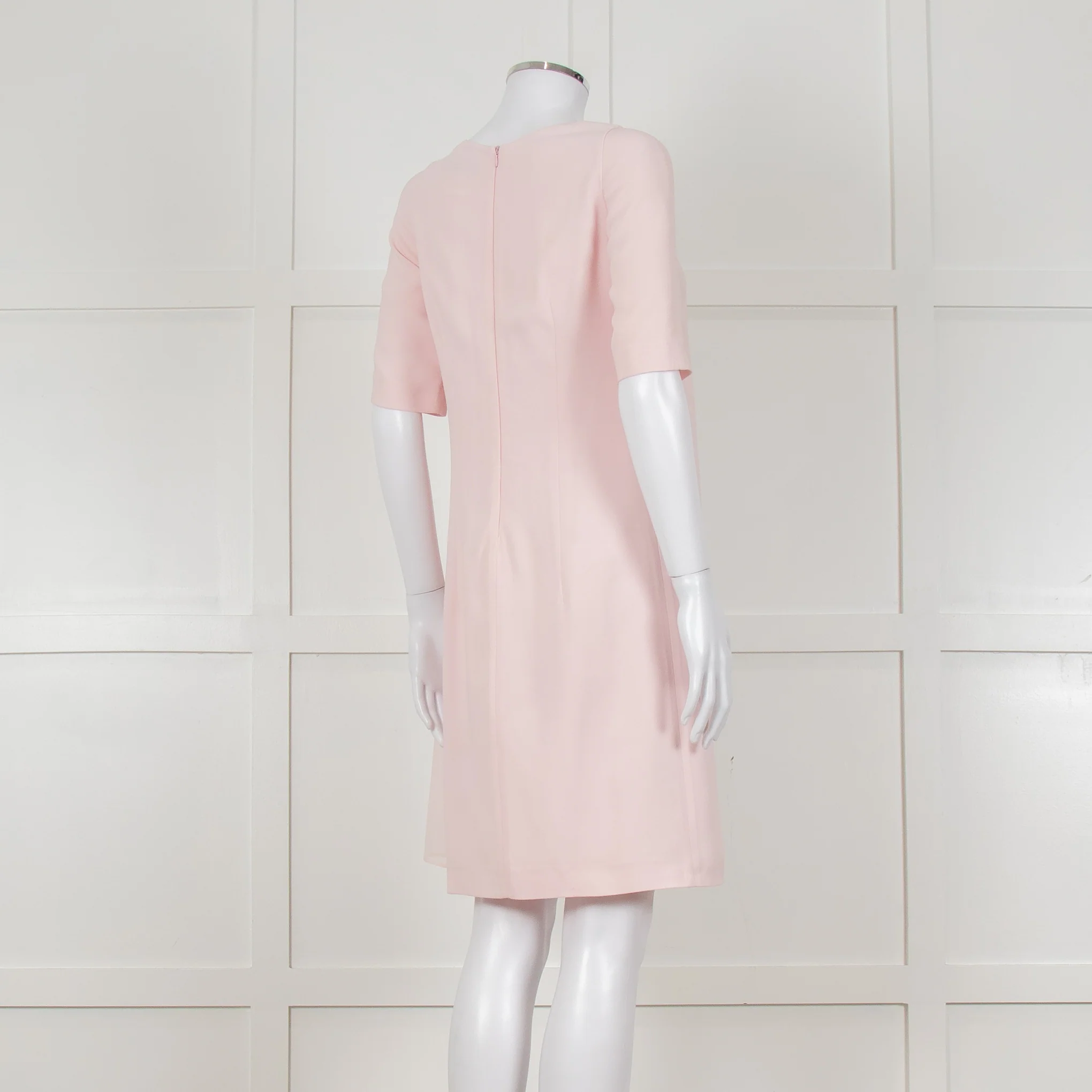 D Exterior Pink Dress With Yellow Pleated Insert - Image 4