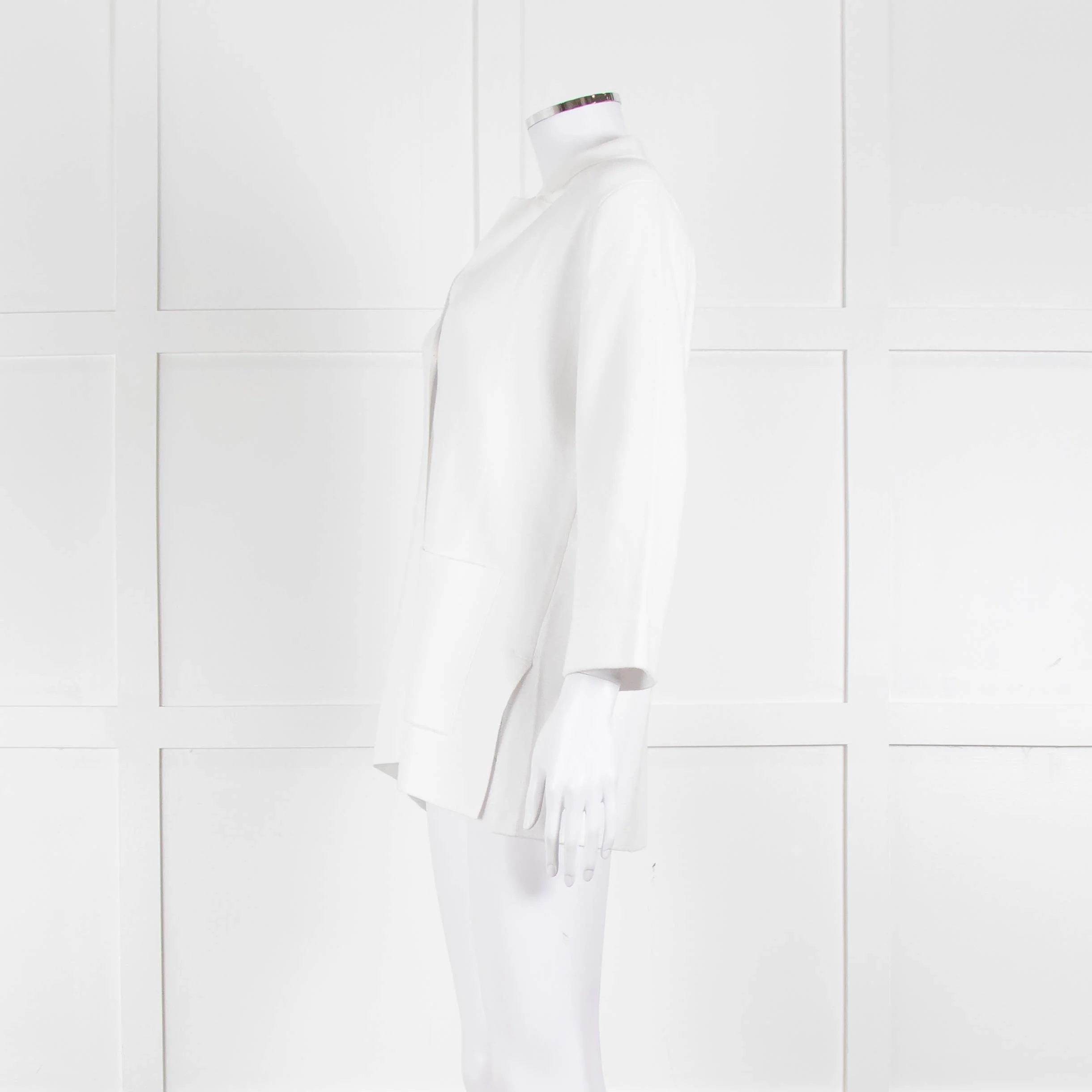 Daniel & Mayer White Knit Front Pocket Jacket - Image 7